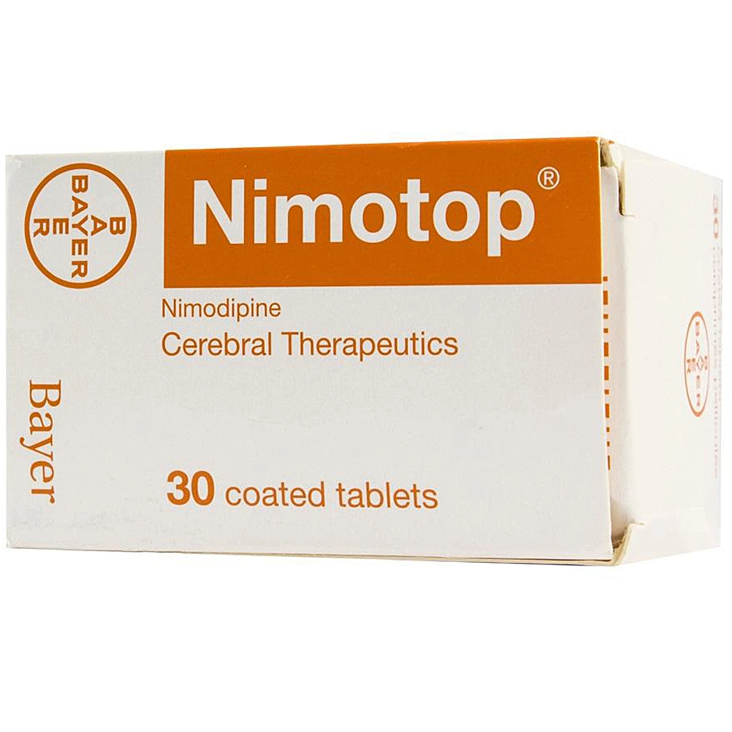 Viên nén Nimotop Bayer phòng và điều trị thiếu máu cục bộ (3 vỉ x 10 viên)