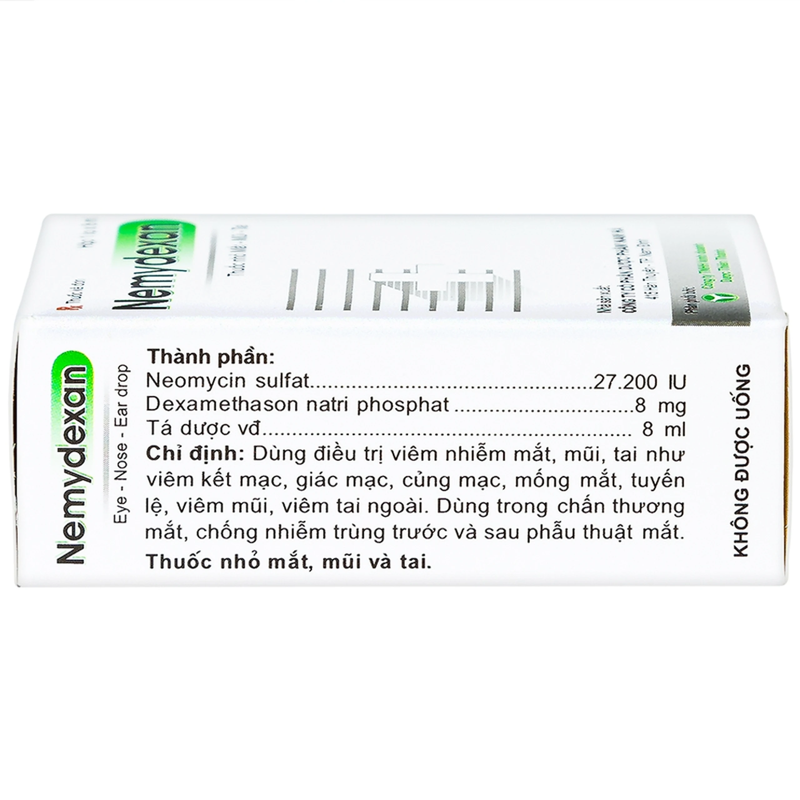 Thuốc nhỏ mắt mũi tai Nemydexan Nam Hà điều trị viêm kết mạc, viêm mũi, viêm tai ngoài (8ml)