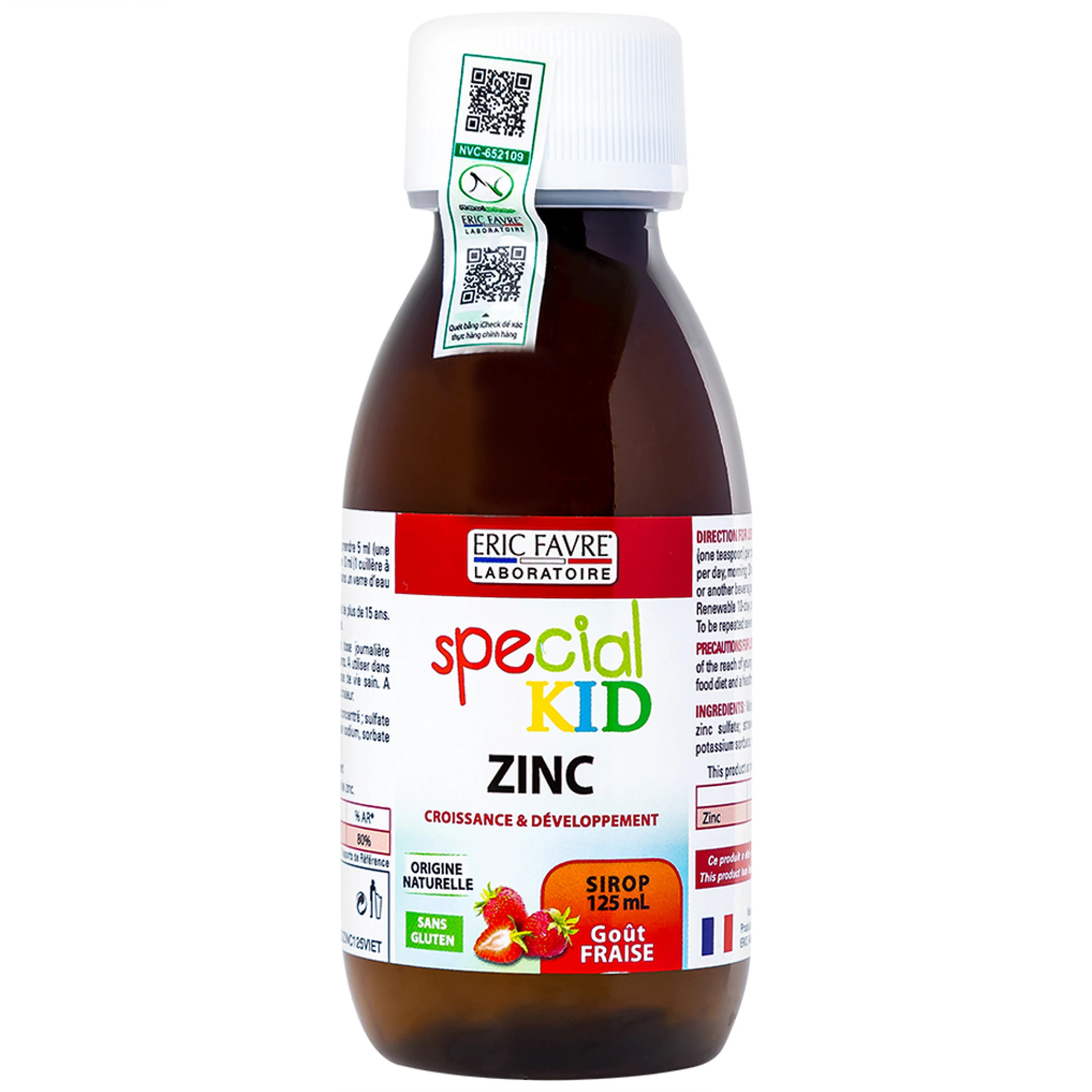 Siro bổ sung kẽm, hỗ trợ tăng sức đề kháng cho trẻ Special Kid Zinc hương dâu (125ml)