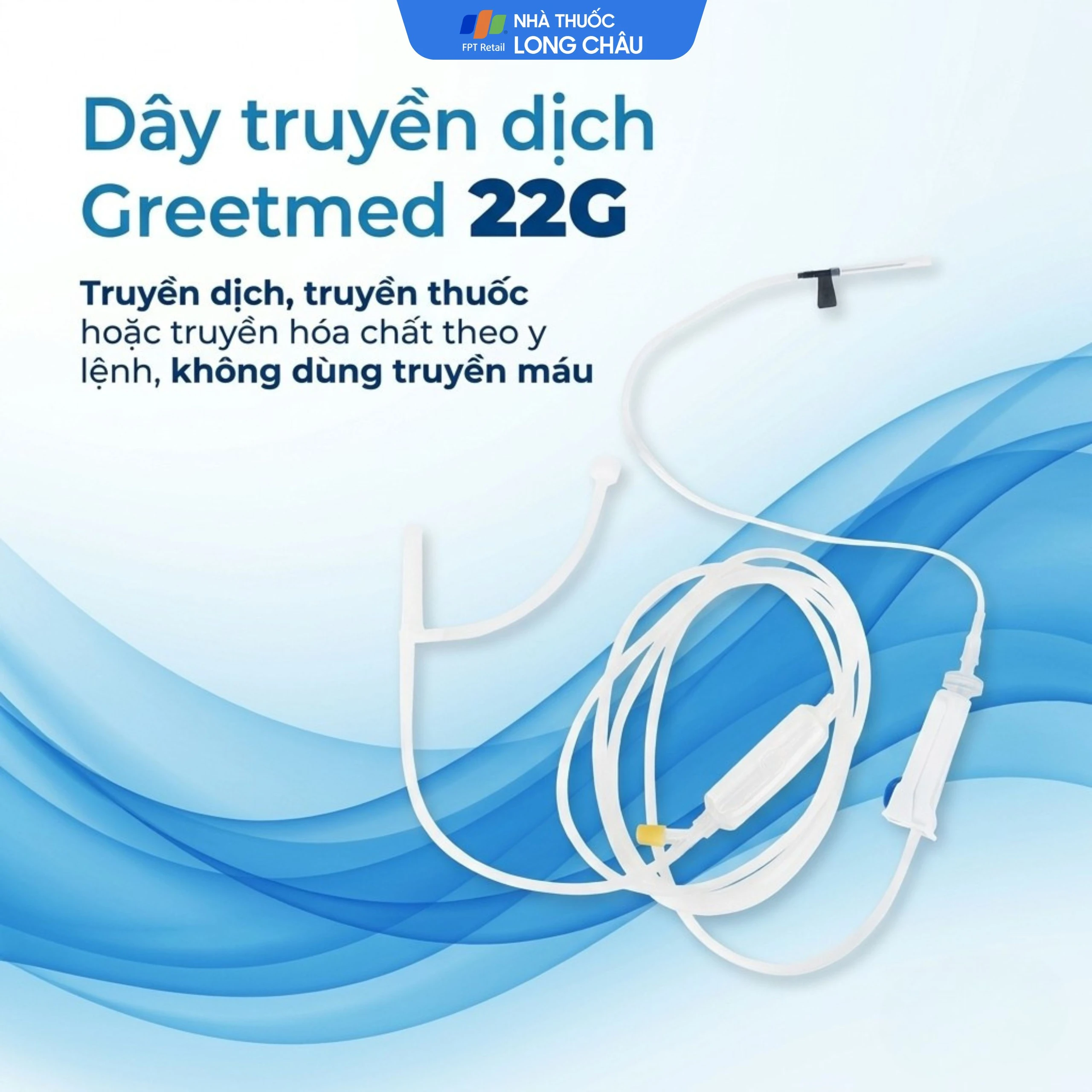 Dây truyền dịch kim bướm Greetmed 22G dùng để truyền dịch cho bệnh nhân 2
