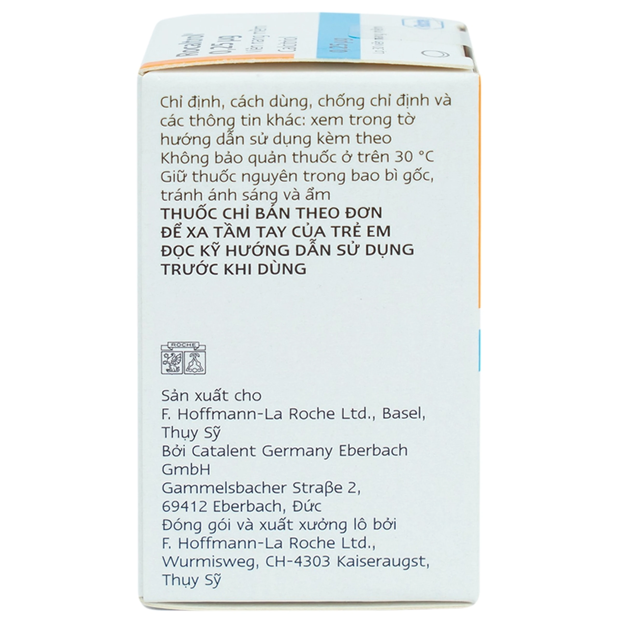 Thuốc Rocaltrol 0.25mcg Catalent điều trị chứng loãng xương sau mãn kinh (30 viên)