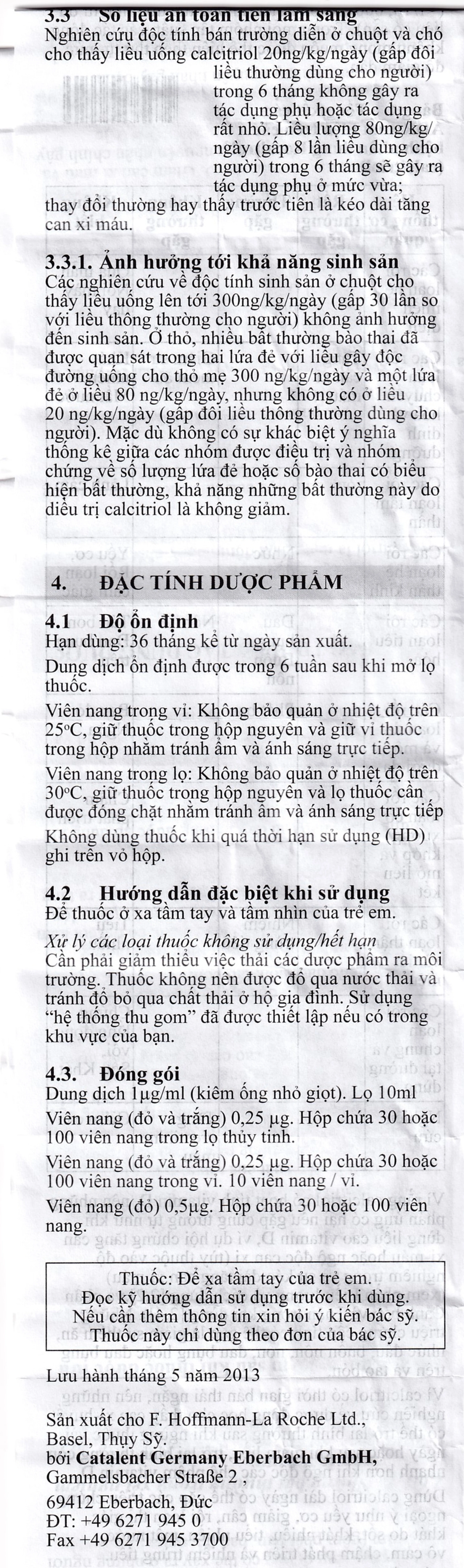 Thuốc Rocaltrol 0.25mcg Catalent điều trị chứng loãng xương sau mãn kinh (30 viên)