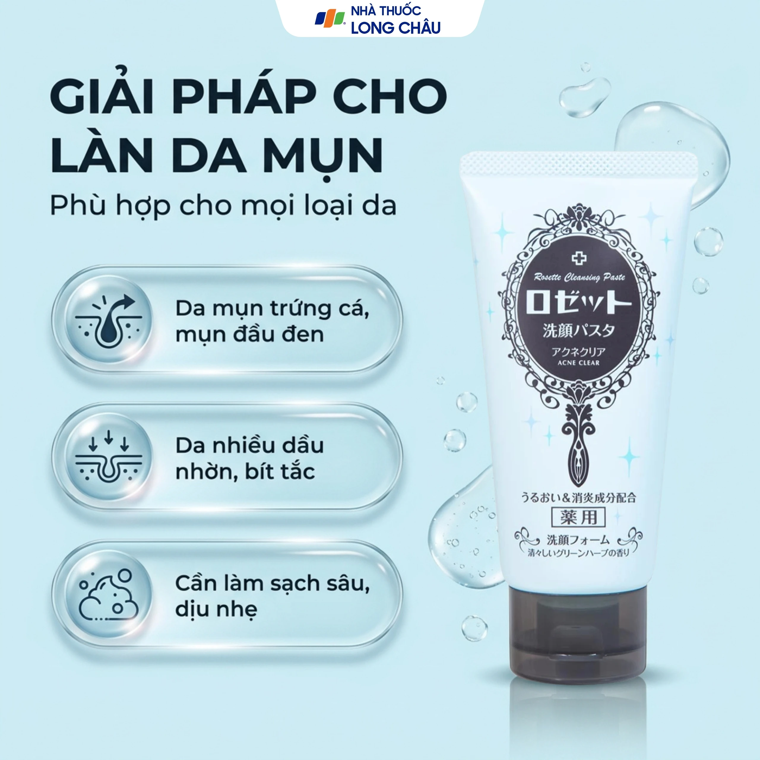 Sữa rửa mặt Rosette Acne Clear bùn biển giúp giảm mụn (120g) 4