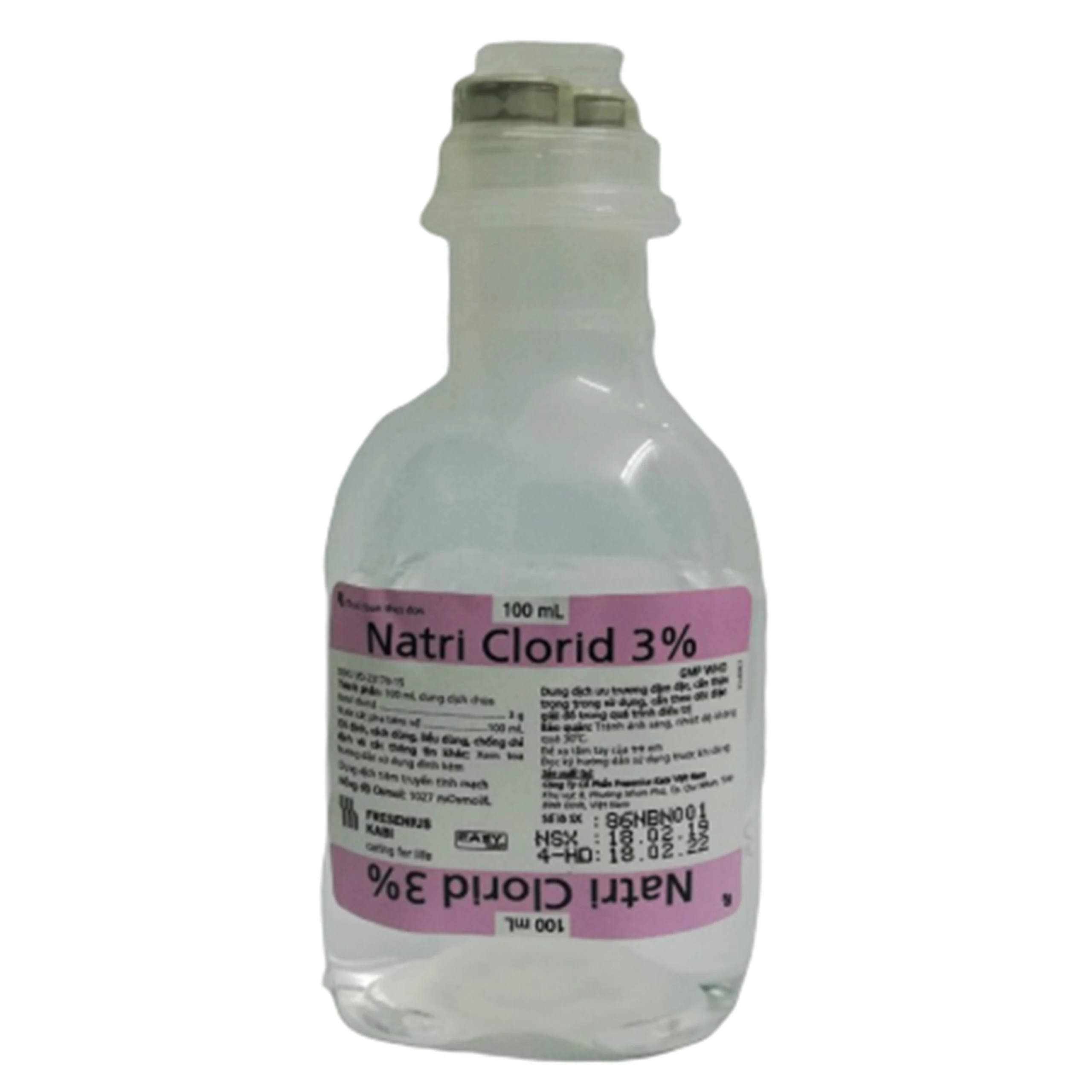 Dịch truyền Natri Clorid 3% Fresenius Kabi bổ sung natri clorid (100ml)