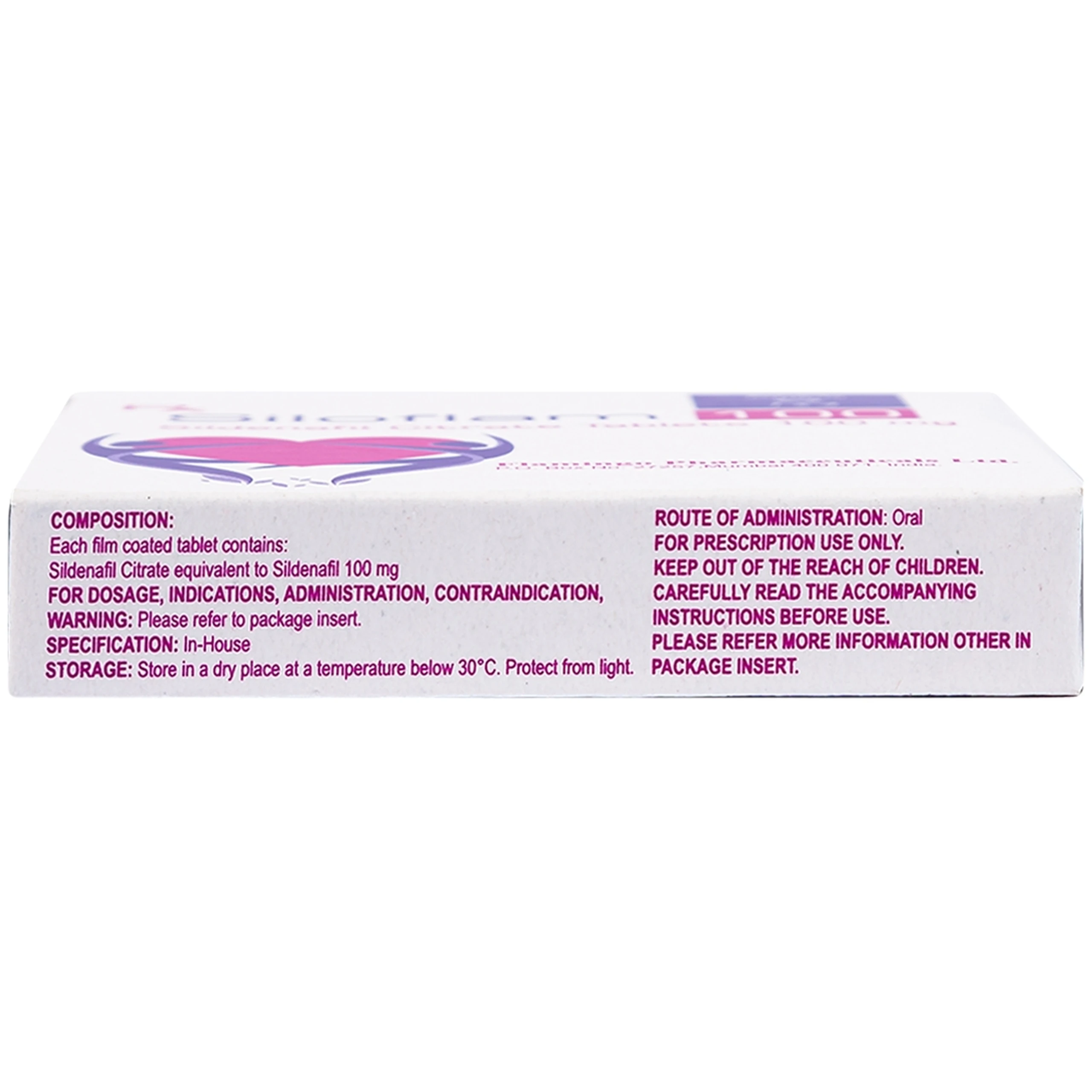 Thuốc Siloflam 100 Flamingo điều trị rối loạn cương dương (1 vỉ x 4 viên)