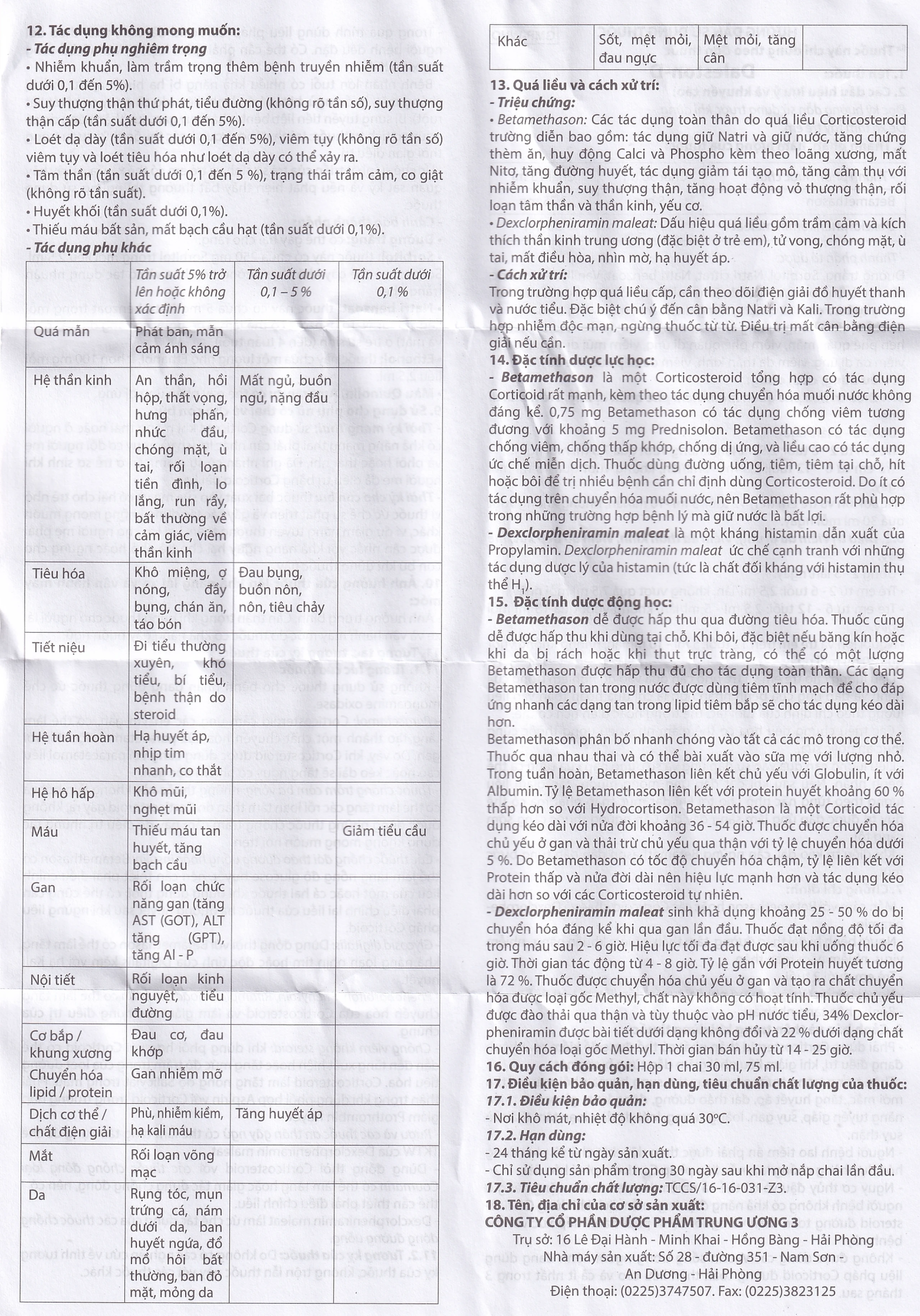 Siro Daleston-D TW3 chống dị ứng, chống viêm (75ml)