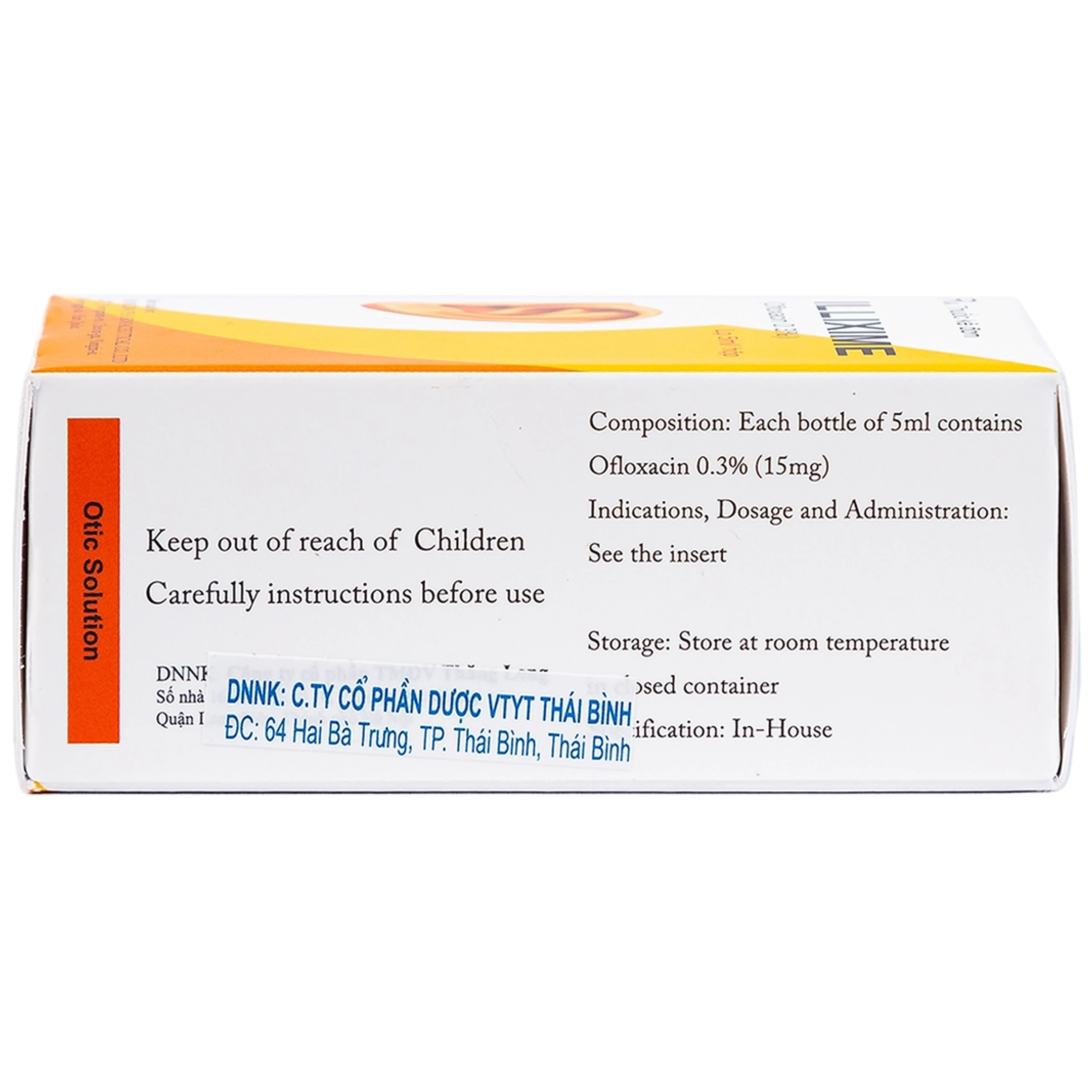 Dung dịch nhỏ tai ILLixime 0.3% Hanlim điều trị viêm tai ngoài, viêm tai giữa mạn tính (5ml)