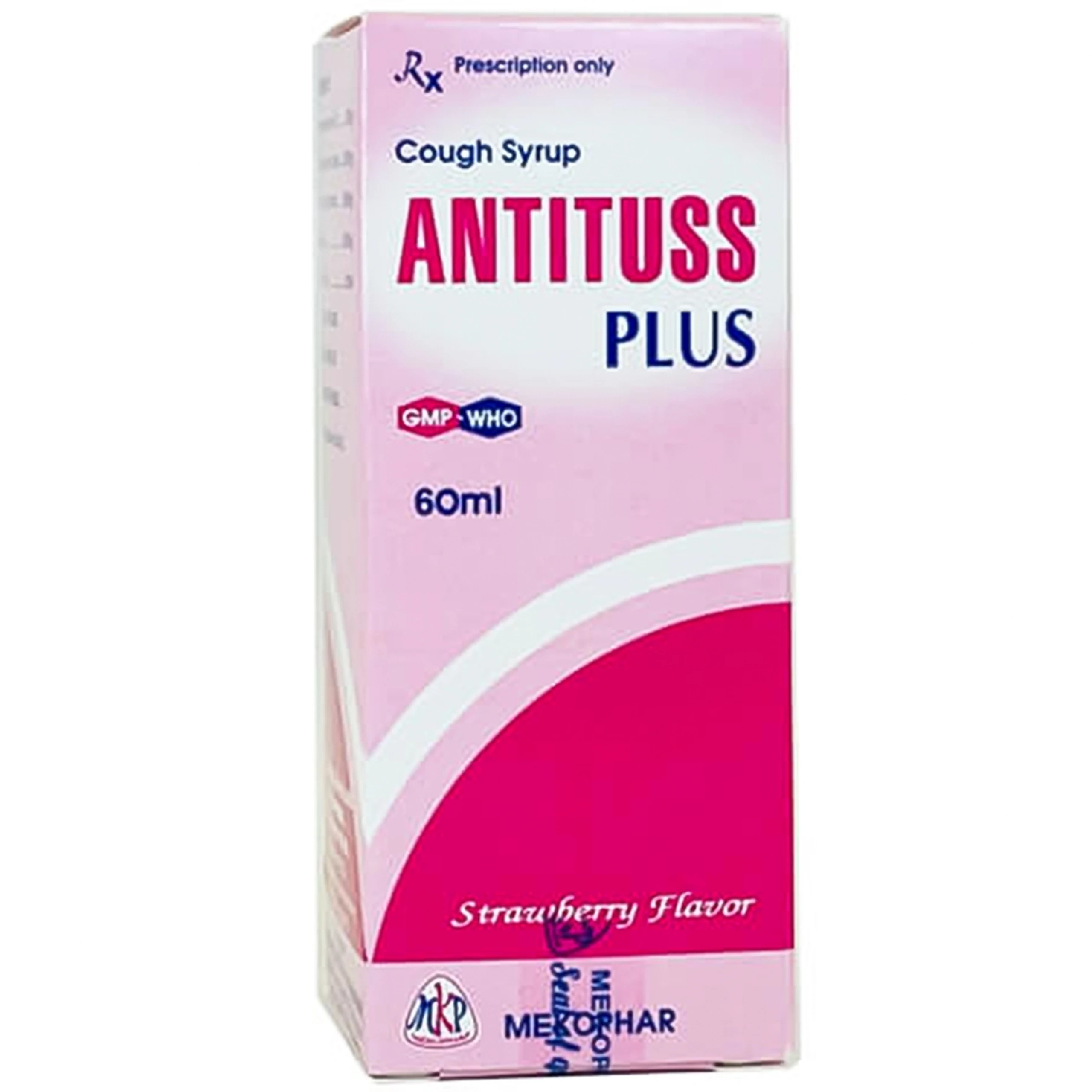 Siro ho Antituss Plus Mekophar vị dâu hỗ trợ giảm ho (60ml)