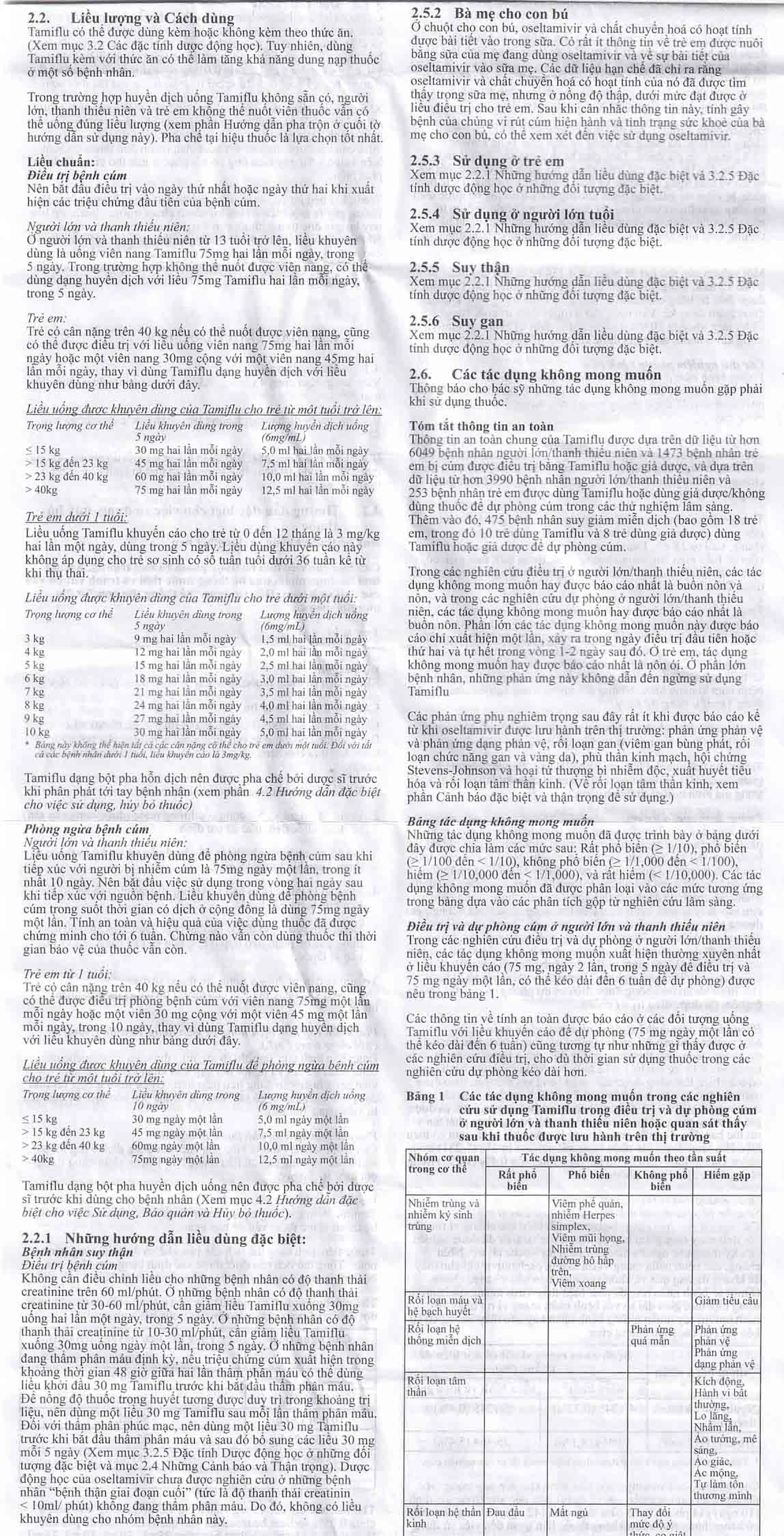 Thuốc Tamiflu Roche điều trị bệnh cúm (1 vỉ x 10 viên)