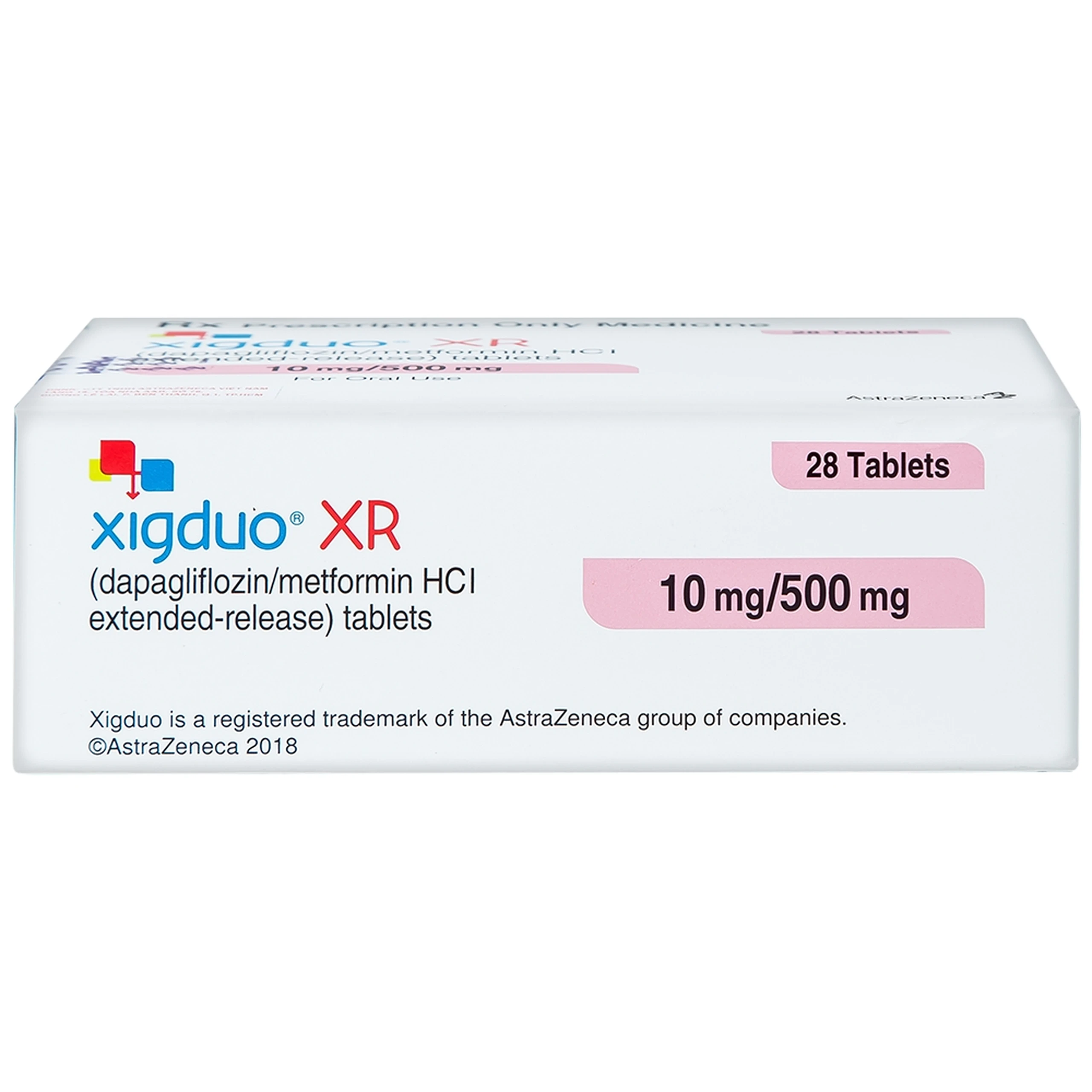 Thuốc Xigduo XR 10mg/500mg Astrazeneca cải thiện kiểm soát đường huyết (4 vỉ x 7 viên) 