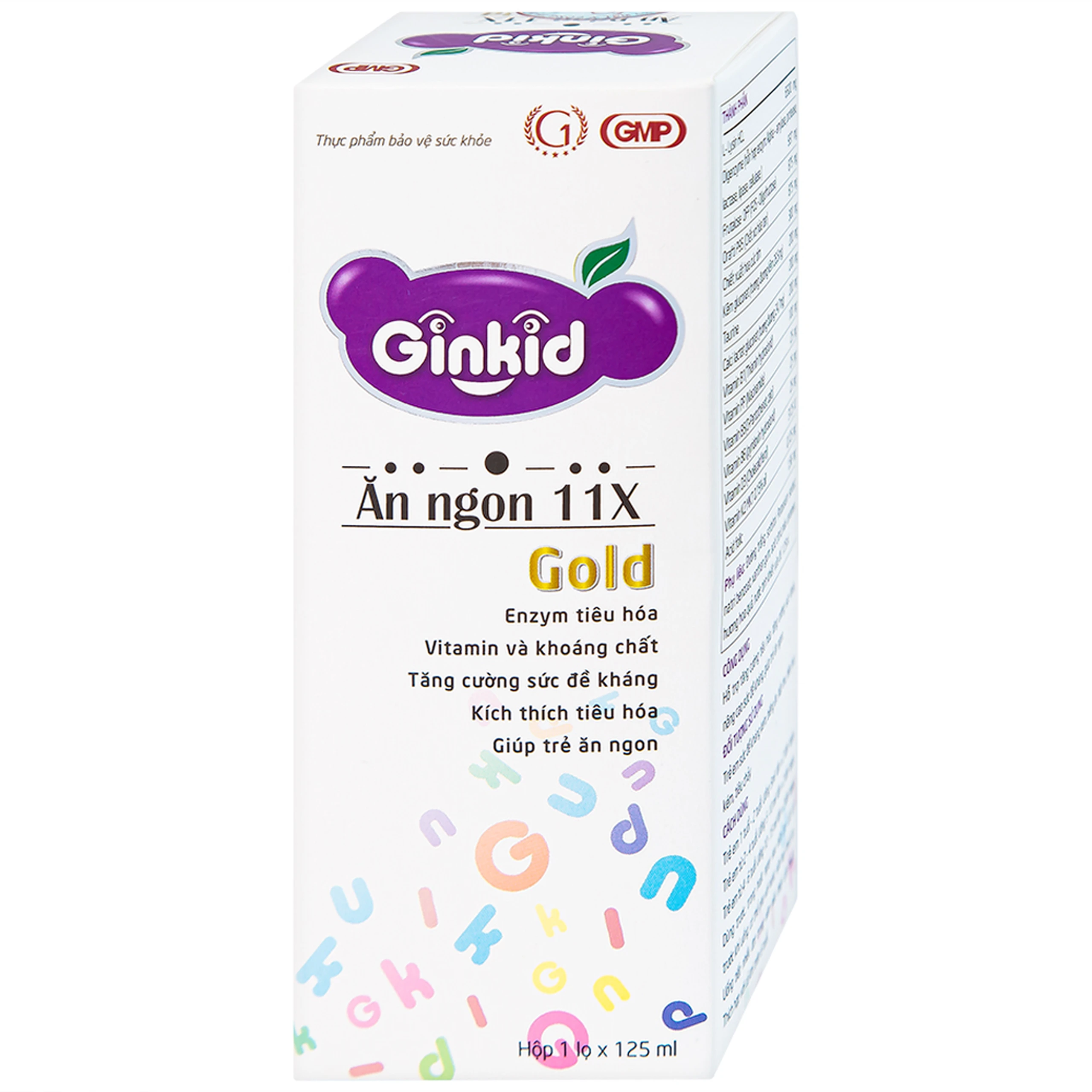 Siro tăng cường tiêu hóa, giúp trẻ ăn ngon Ginkid Ăn Ngon 11X Gold (125ml)