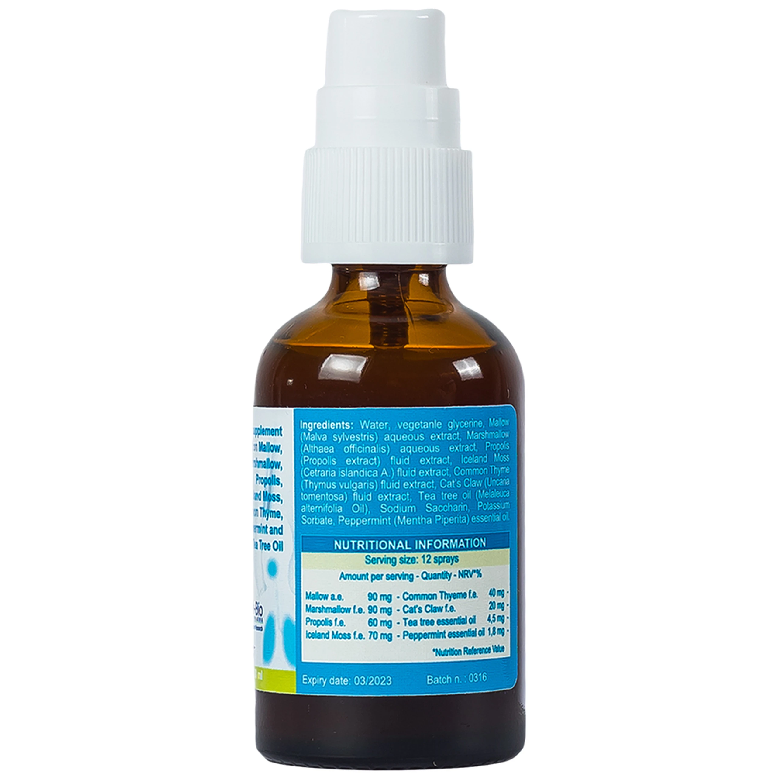 Chai xịt họng hỗ trợ bảo vệ vùng họng, giảm ho, viêm họng, làm sạch họng Sedagol (30ml)