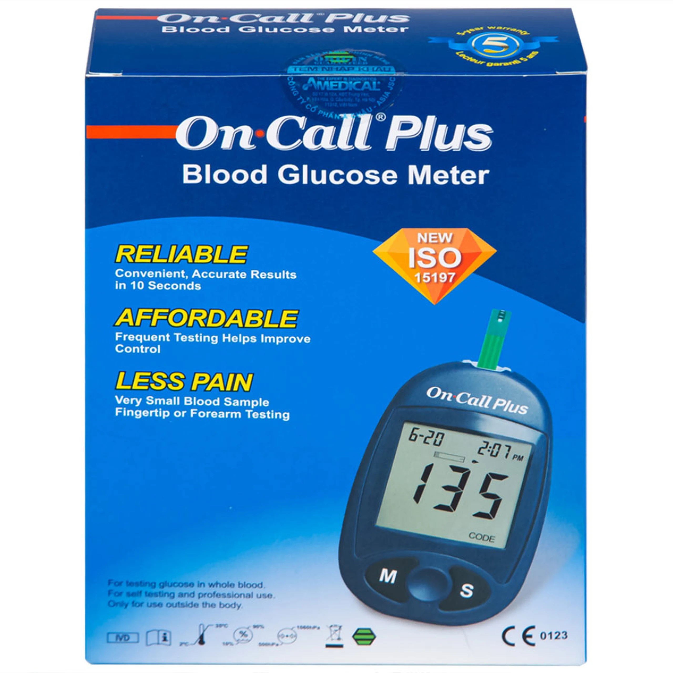 Máy đo đường huyết On Call Plus Acon hỗ trợ theo dõi, kiểm soát lượng đường trong máu