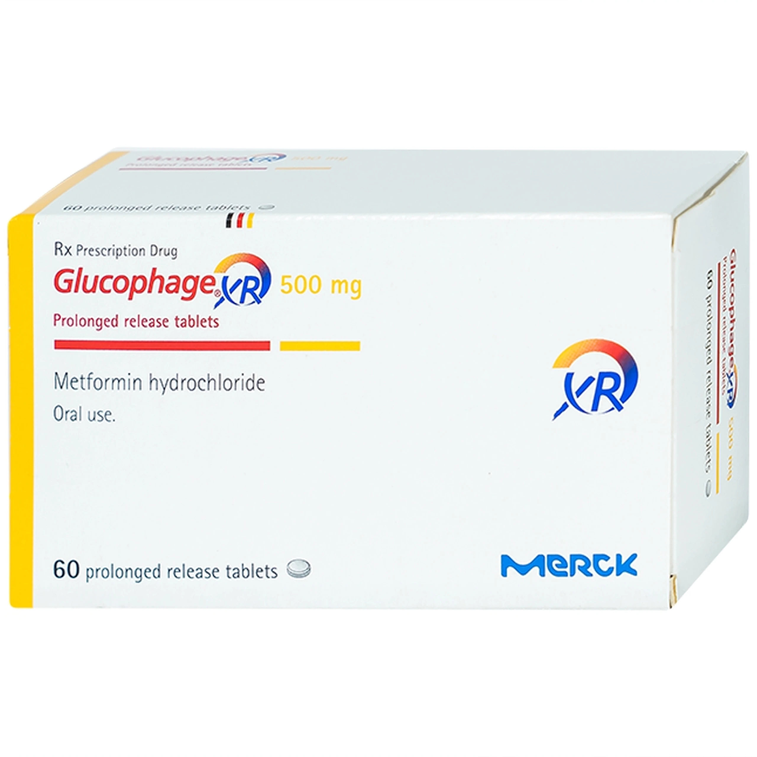 Thuốc Glucophage XR 500mg Merck điều trị tiểu đường típ 2 (4 vỉ x 15 viên)