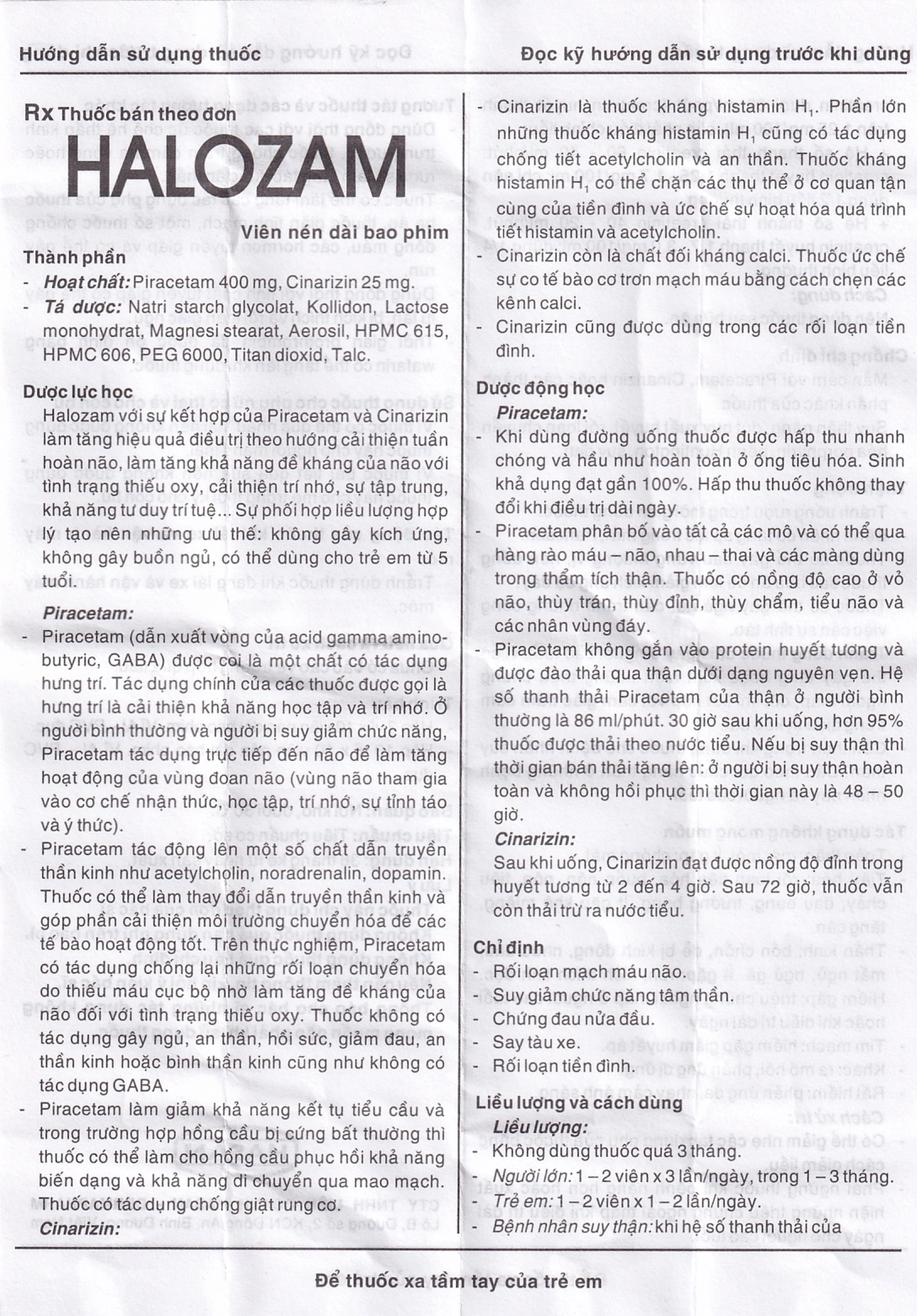 Thuốc Halozam Hasan điều trị rối loạn mạch máu não, suy giảm chức năng tâm thần (10 vỉ x 10 viên)