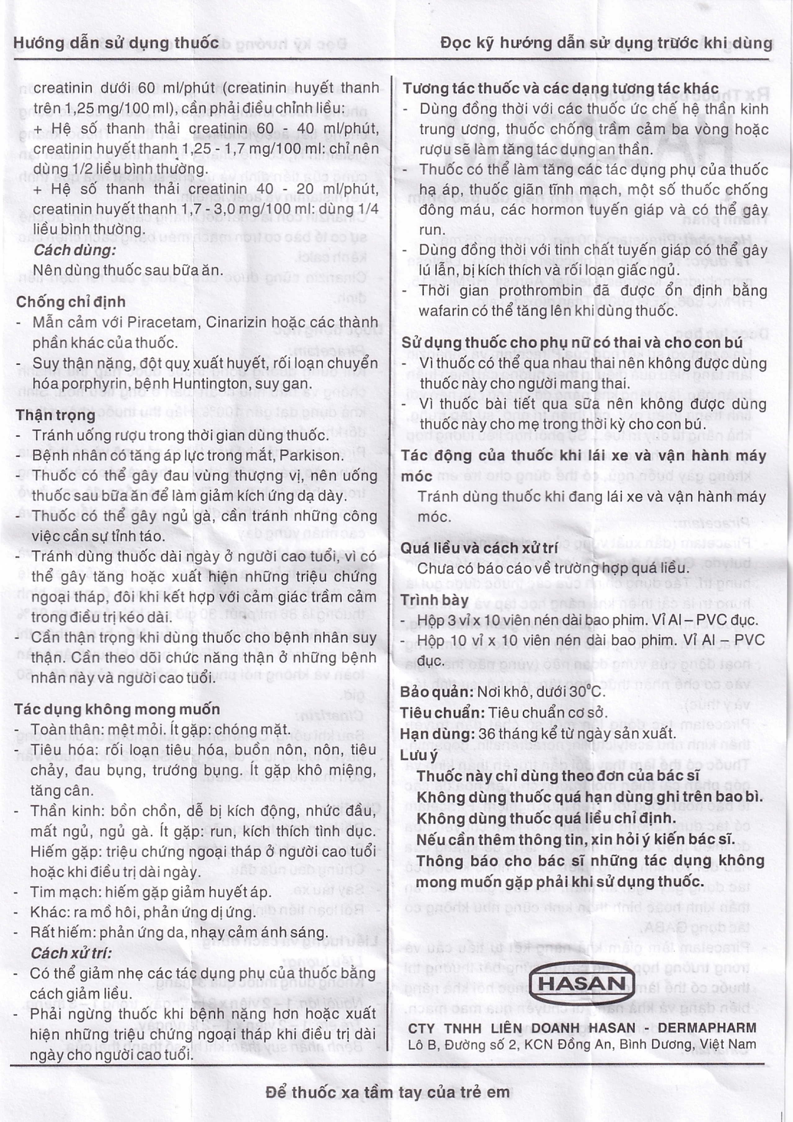 Thuốc Halozam Hasan điều trị rối loạn mạch máu não, suy giảm chức năng tâm thần (10 vỉ x 10 viên)