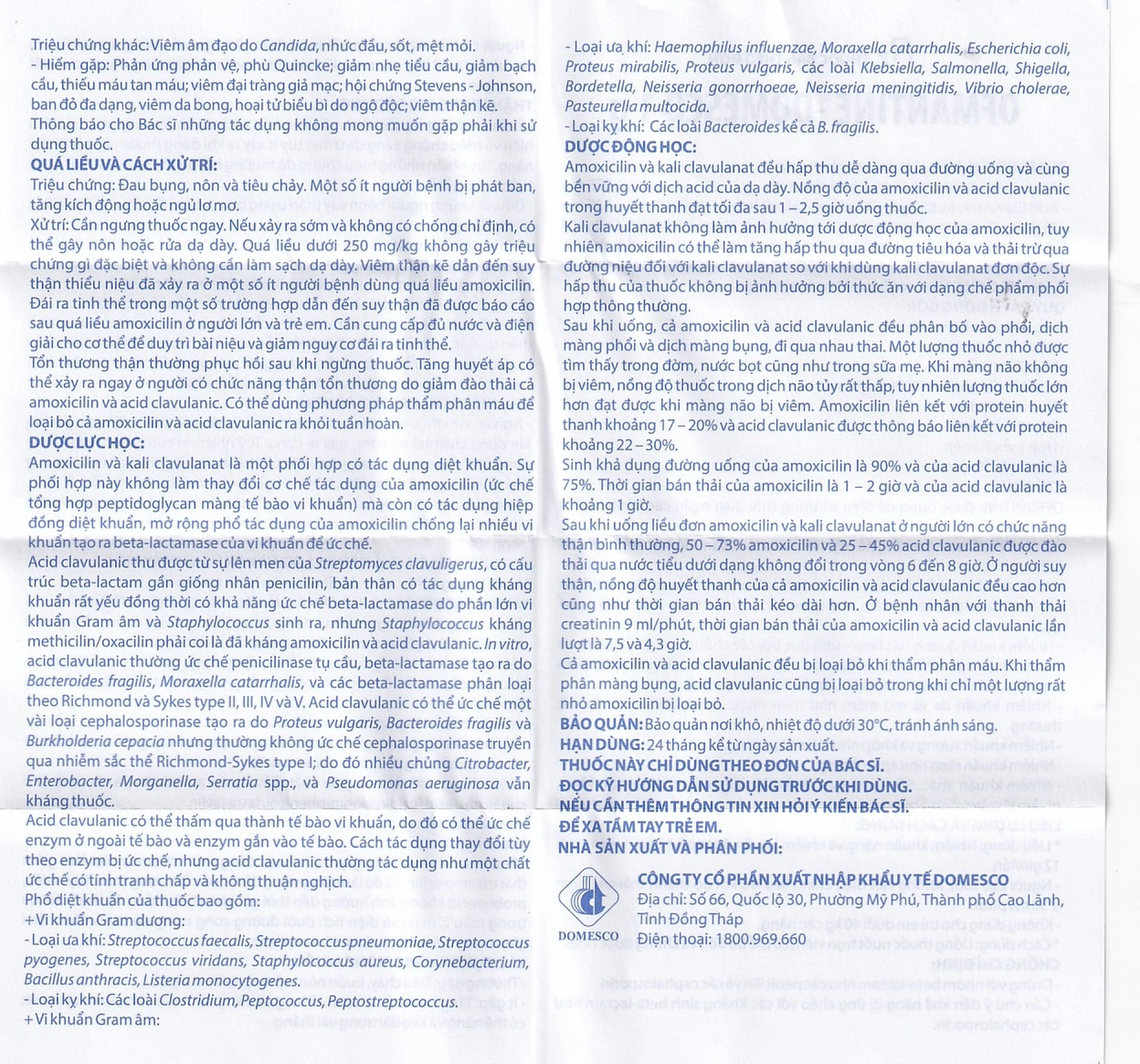 Thuốc Ofmantine - Domesco 1g điều trị nhiễm khuẩn đường hô hấp, viêm amidan (2 vỉ x 7 viên)