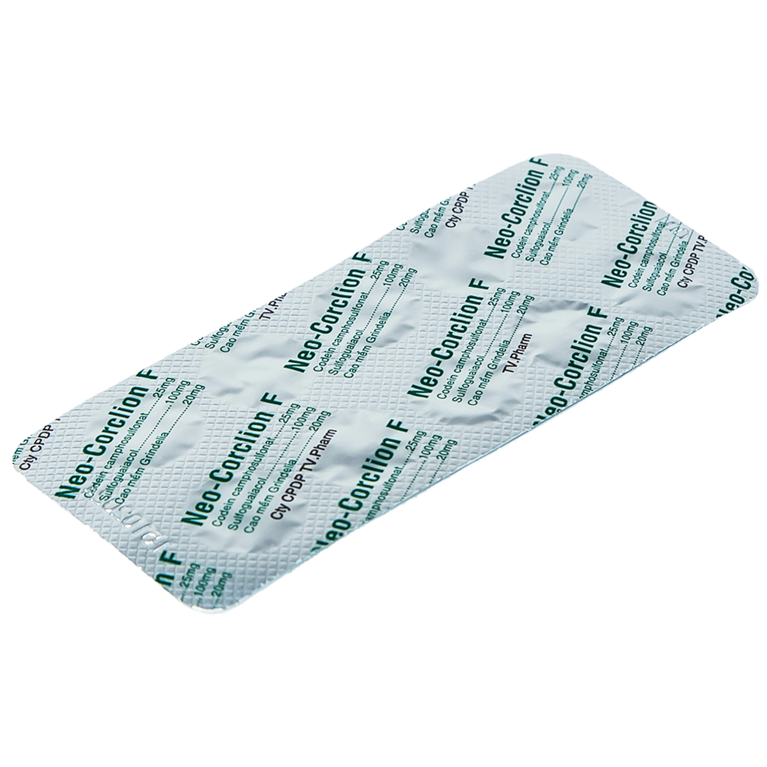 Viên nén Neo-Corclion F TV.Pharm giảm ho gió, ho khan (2 vỉ x 10 viên)