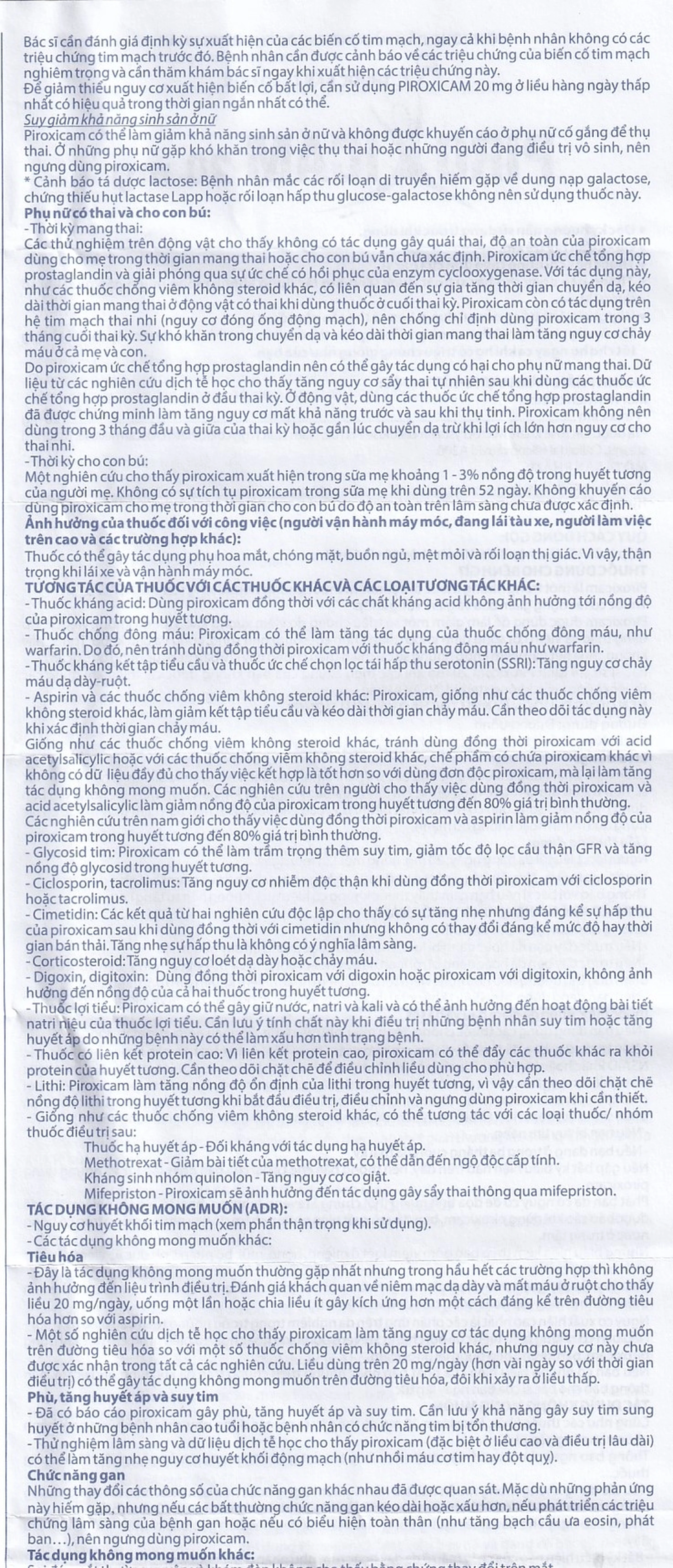 Viên nén Piroxicam 20mg Domesco giảm triệu chứng viêm khớp dạng thấp (3 vỉ x 10 viên)