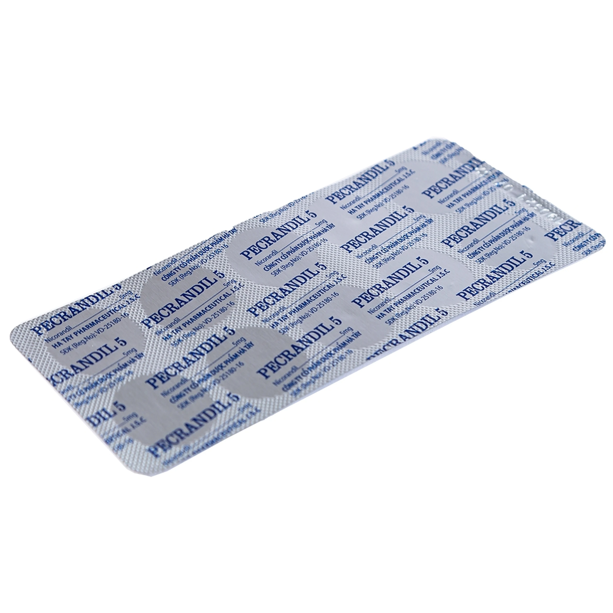 Viên nén Pecrandil 5 Hataphar ngăn ngừa và điều trị lâu dài đau thắt ngực (6 vỉ x 10 viên)