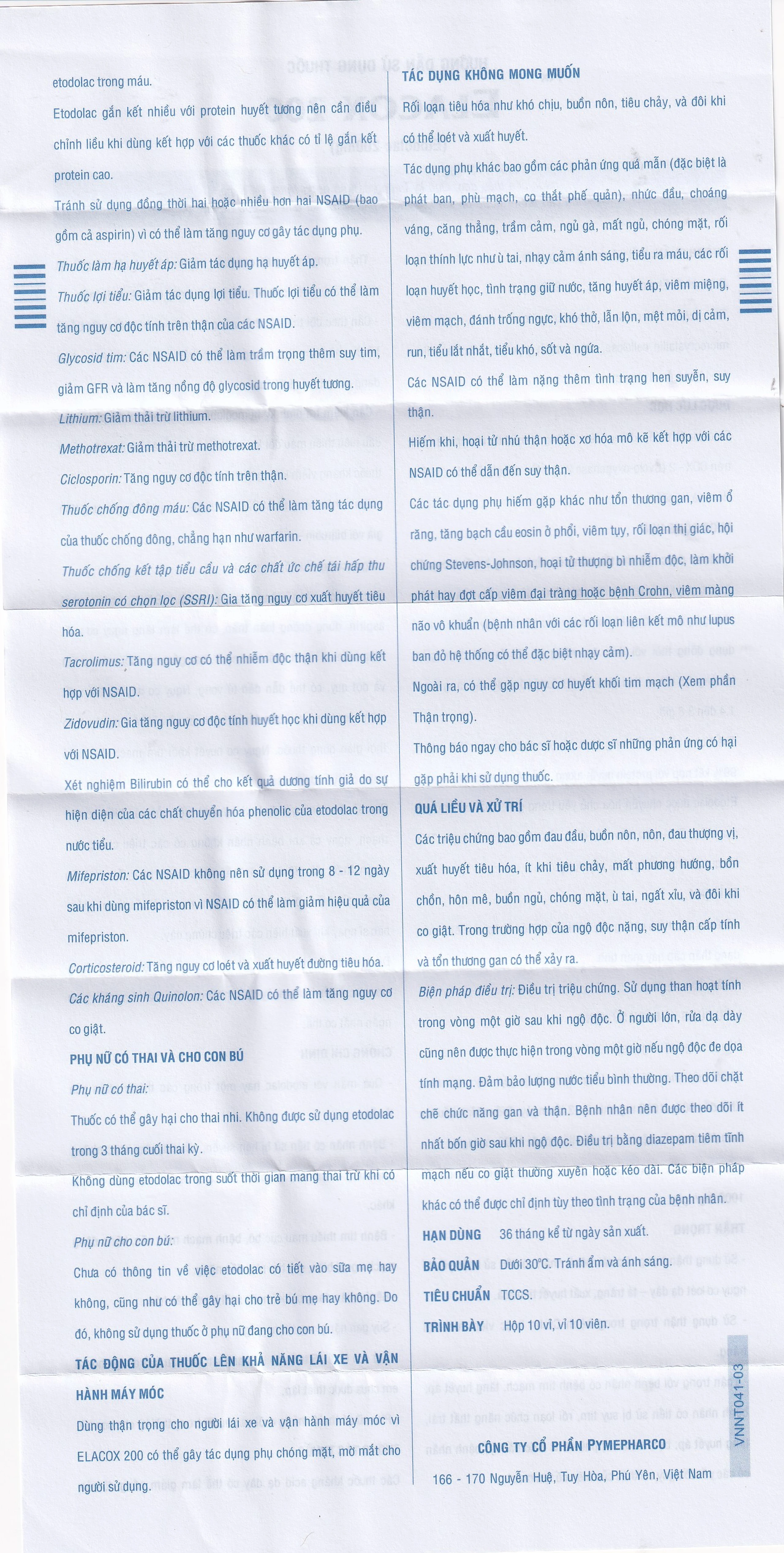 Thuốc Elacox 200 điều trị triệu chứng thoái hoá khớp, viêm khớp dạng thấp cấp hay mạn tính (10 vỉ x 10 viên)