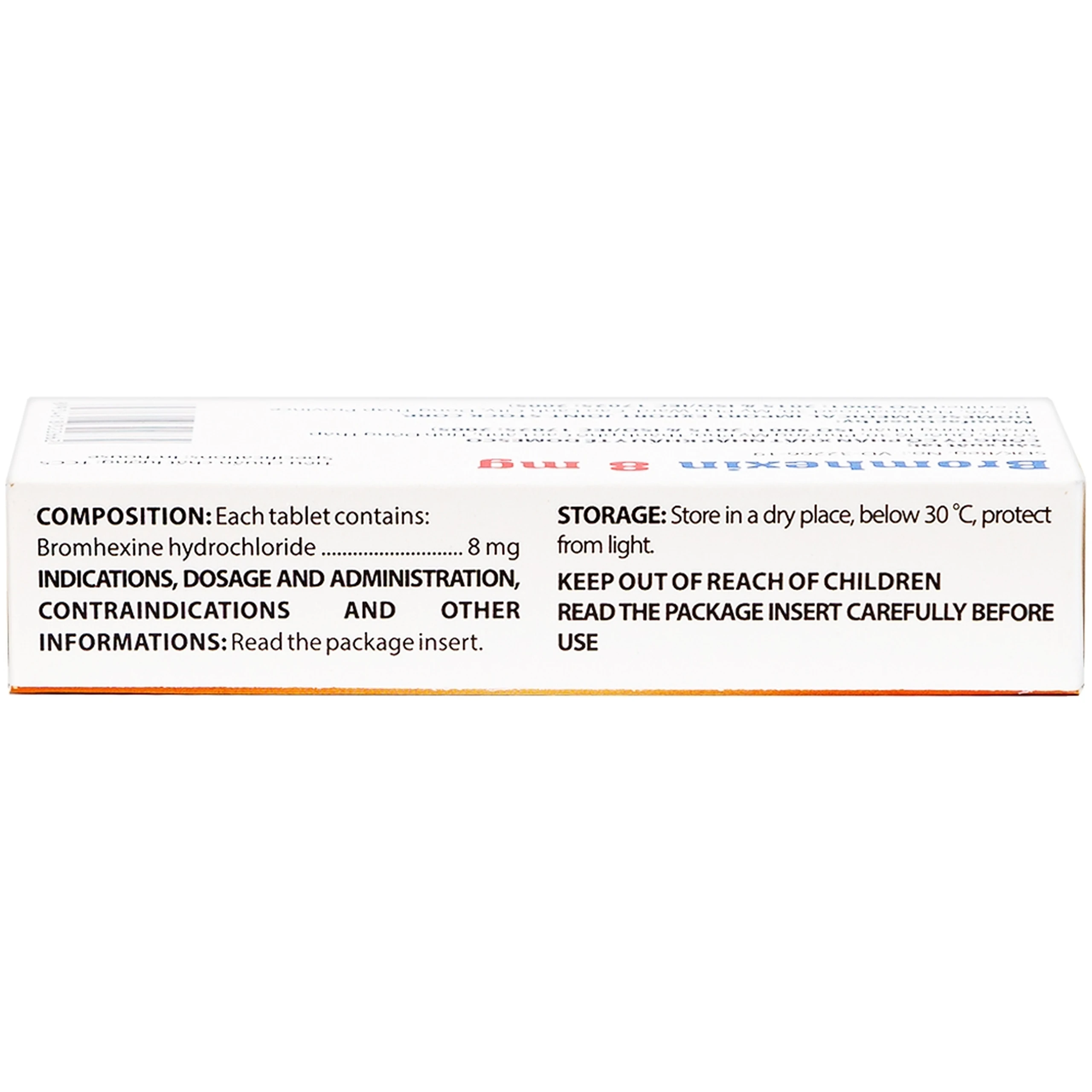 Thuốc Bromhexin 8mg Domesco điều trị rối loạn tiết dịch phế quản trong viêm phế quản cấp tính (3 vỉ x 10 viên)