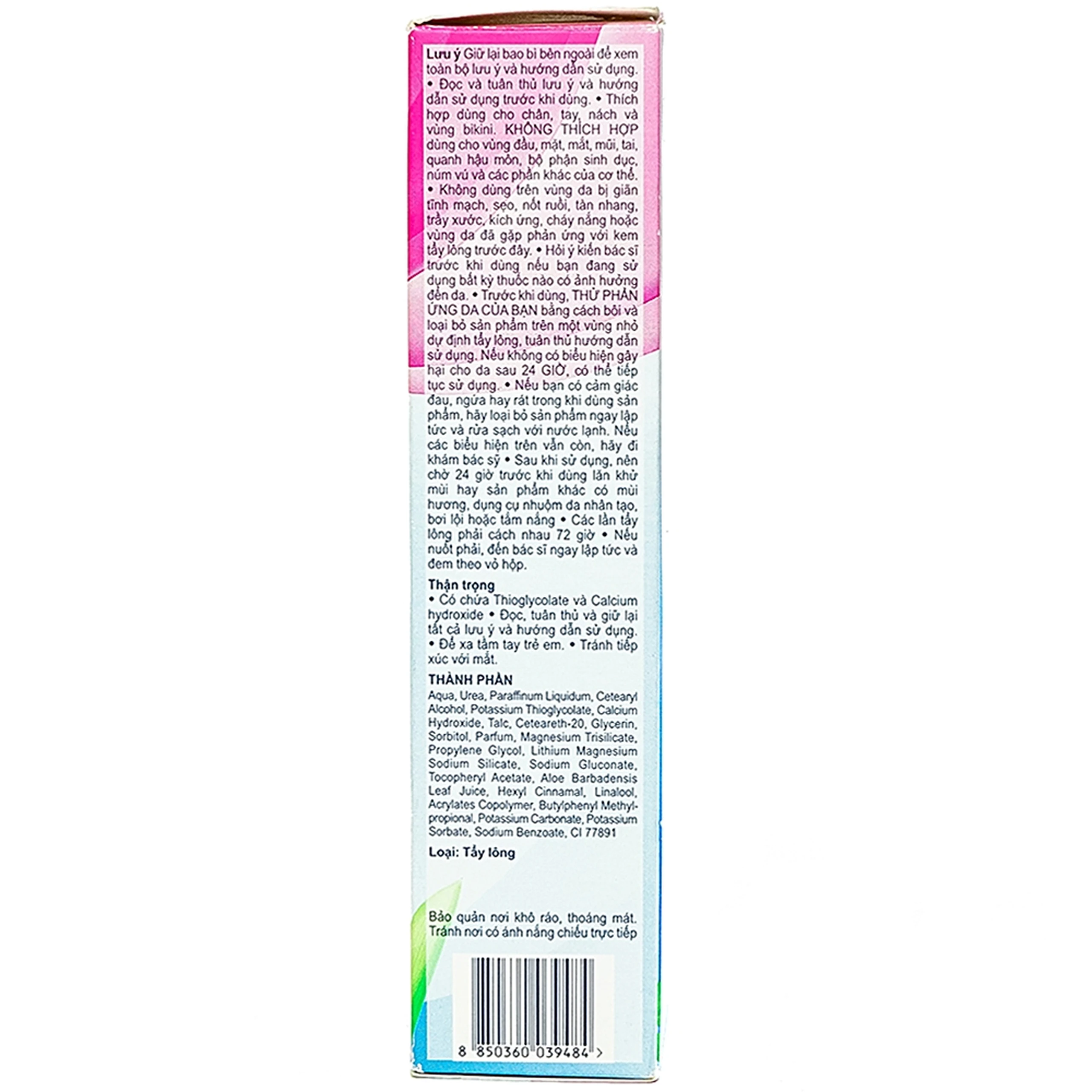 Kem tẩy lông Veet Silk & Fresh Aloe Vera & Vitamin E cho da nhạy cảm (50g)