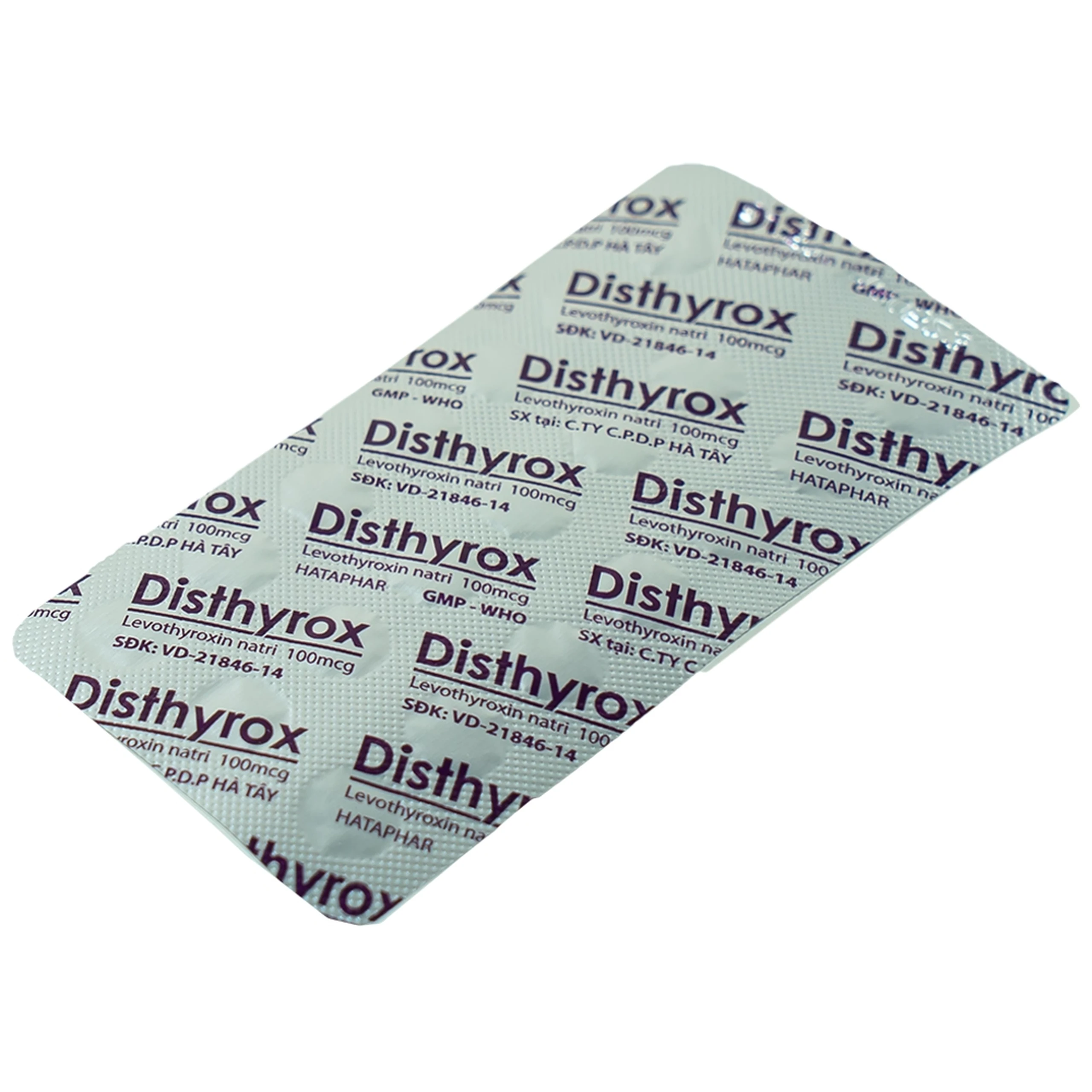 Thuốc Disthyrox Hà Tây điều trị thay thế hoặc bổ sung cho hội chứng suy giáp (100 viên)