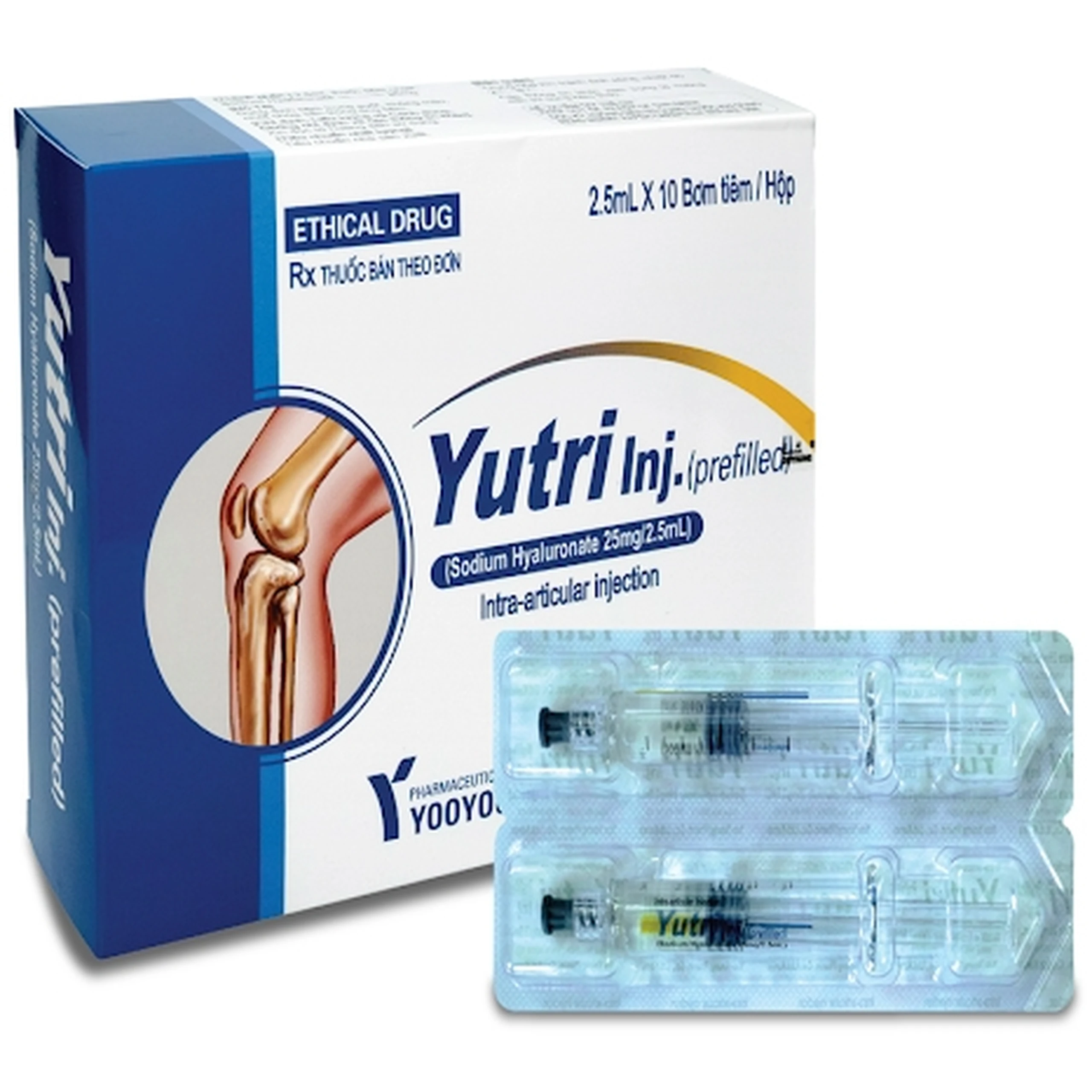 Thuốc tiêm Yutri Inj YooYoung điều trị đau trong viêm xương khớp (10 bơm tiêm x 2.5ml) 