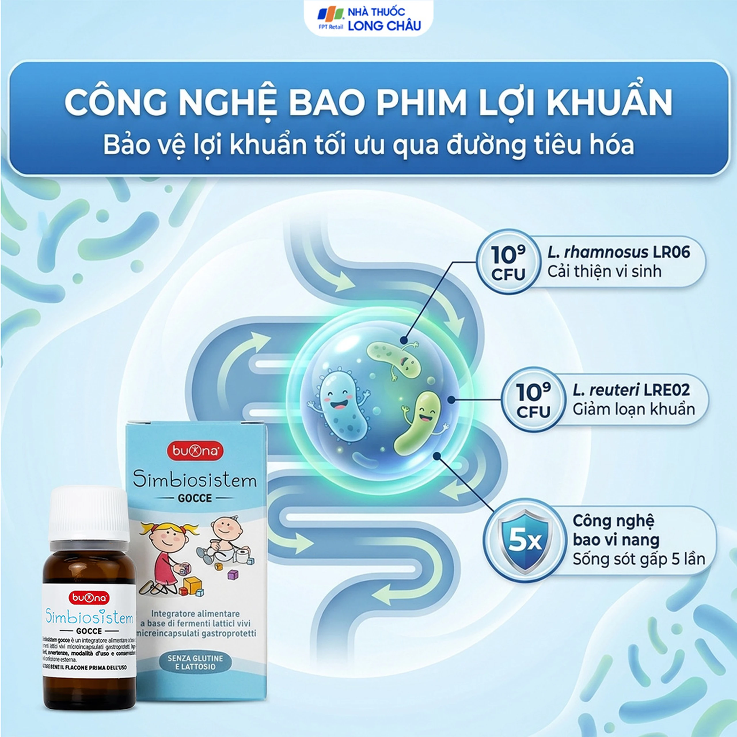 Dung dịch giúp bổ sung lợi khuẩn Buona Simbiosistem Gocce (10ml) 4