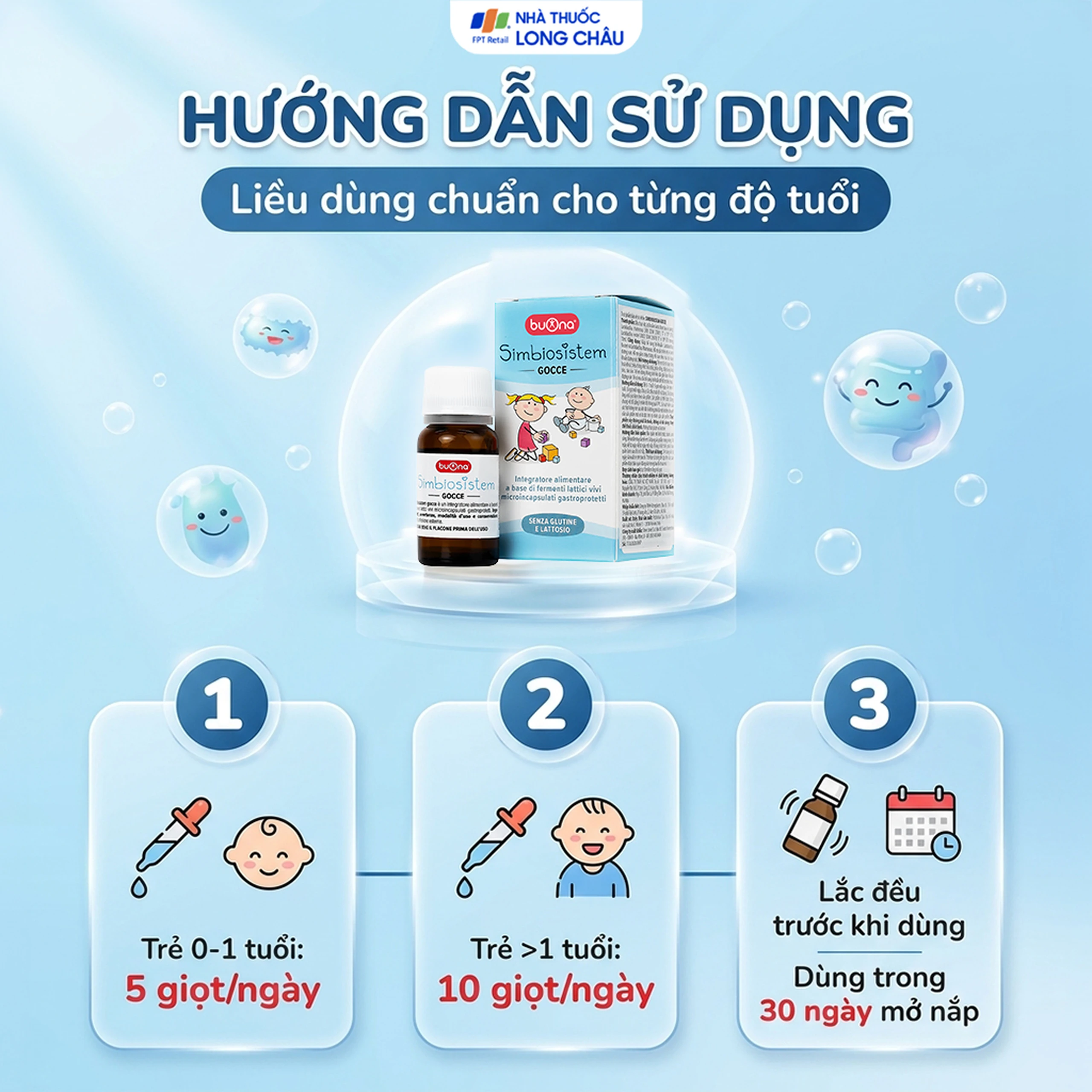 Dung dịch giúp bổ sung lợi khuẩn Buona Simbiosistem Gocce (10ml) 6