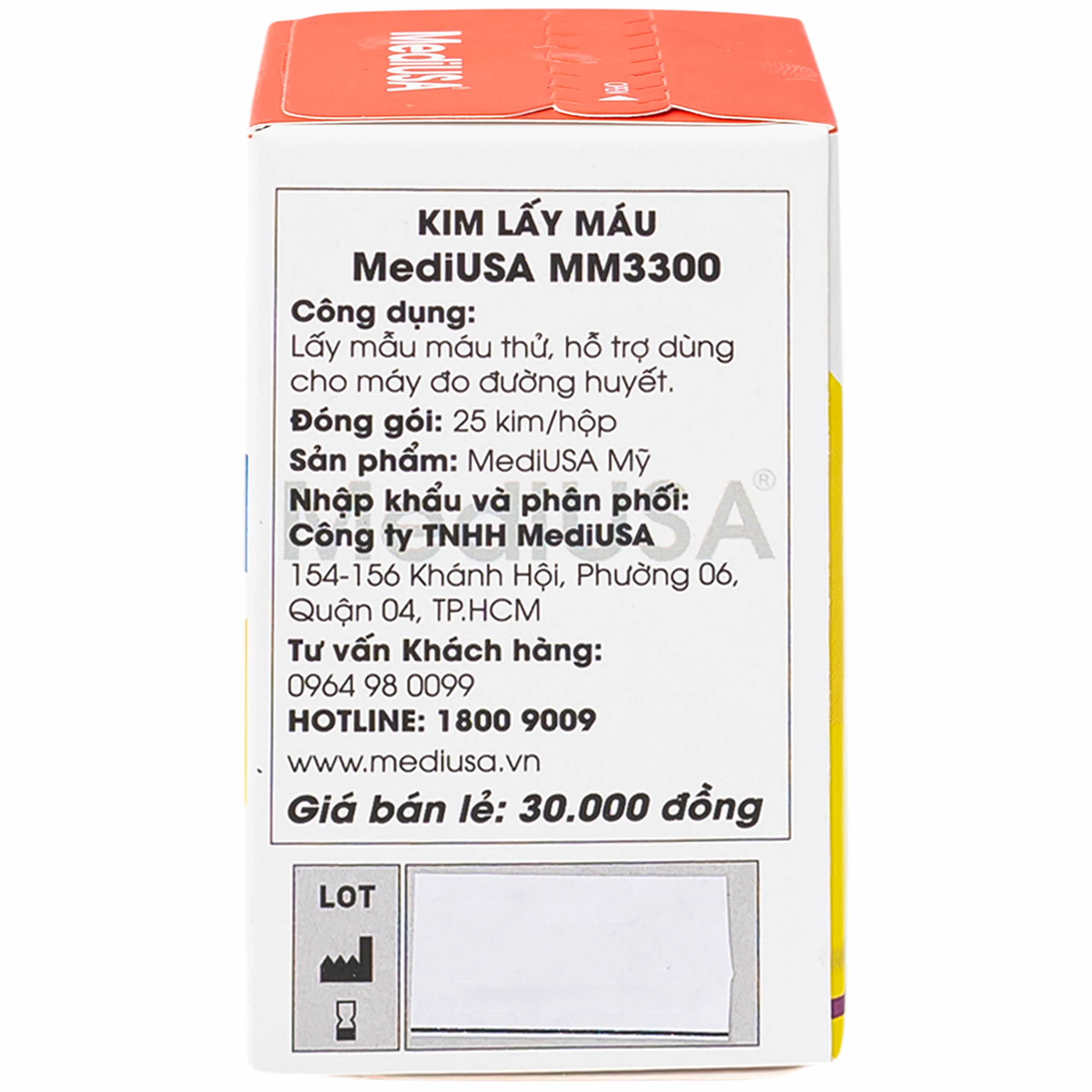 Kim lấy máu MediUsa MM3300 (25 cái)