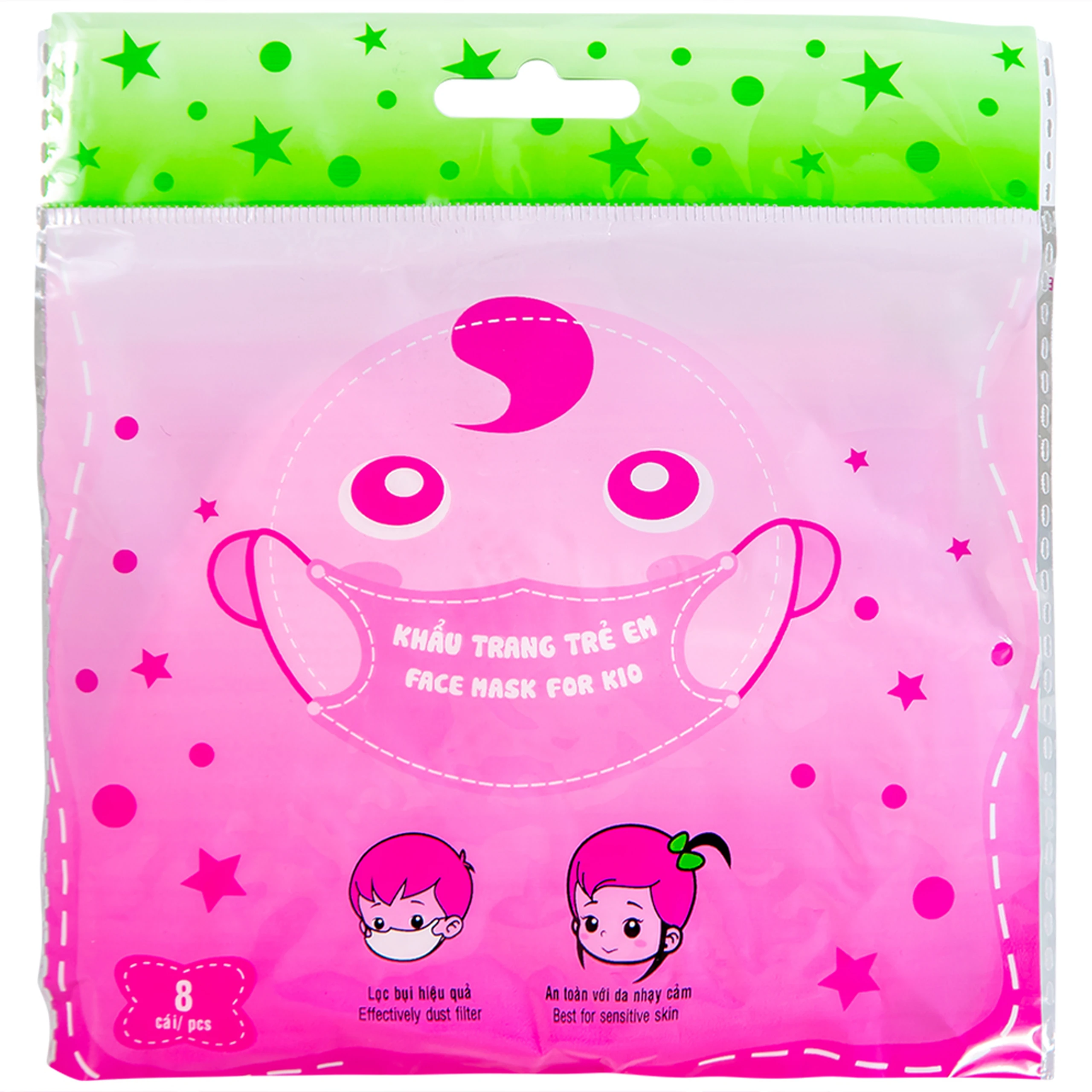 Khẩu trang trẻ em 3 lớp Thiên Thủy (8 cái) ngăn khói bụi, vi khuẩn