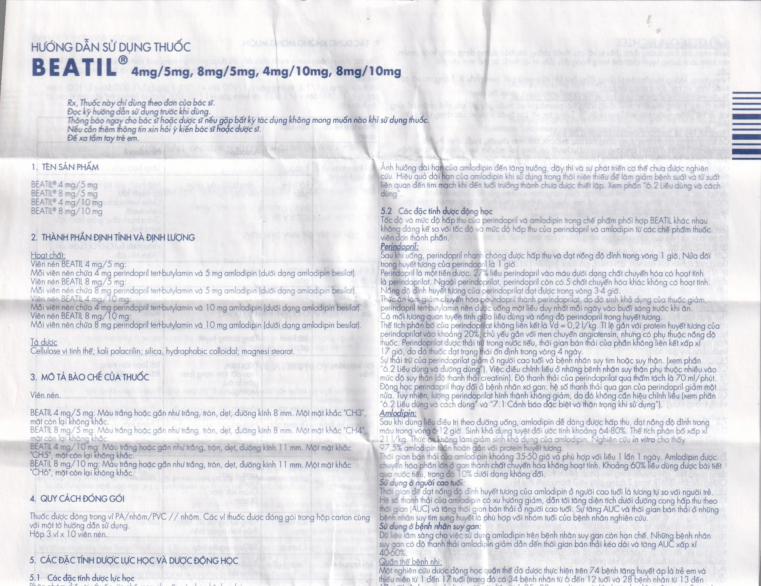Thuốc Beatil 4mg/5mg Gedeon điều trị tăng huyết áp vô căn, bệnh mạch vành ổn định (3 vỉ x 10 viên)