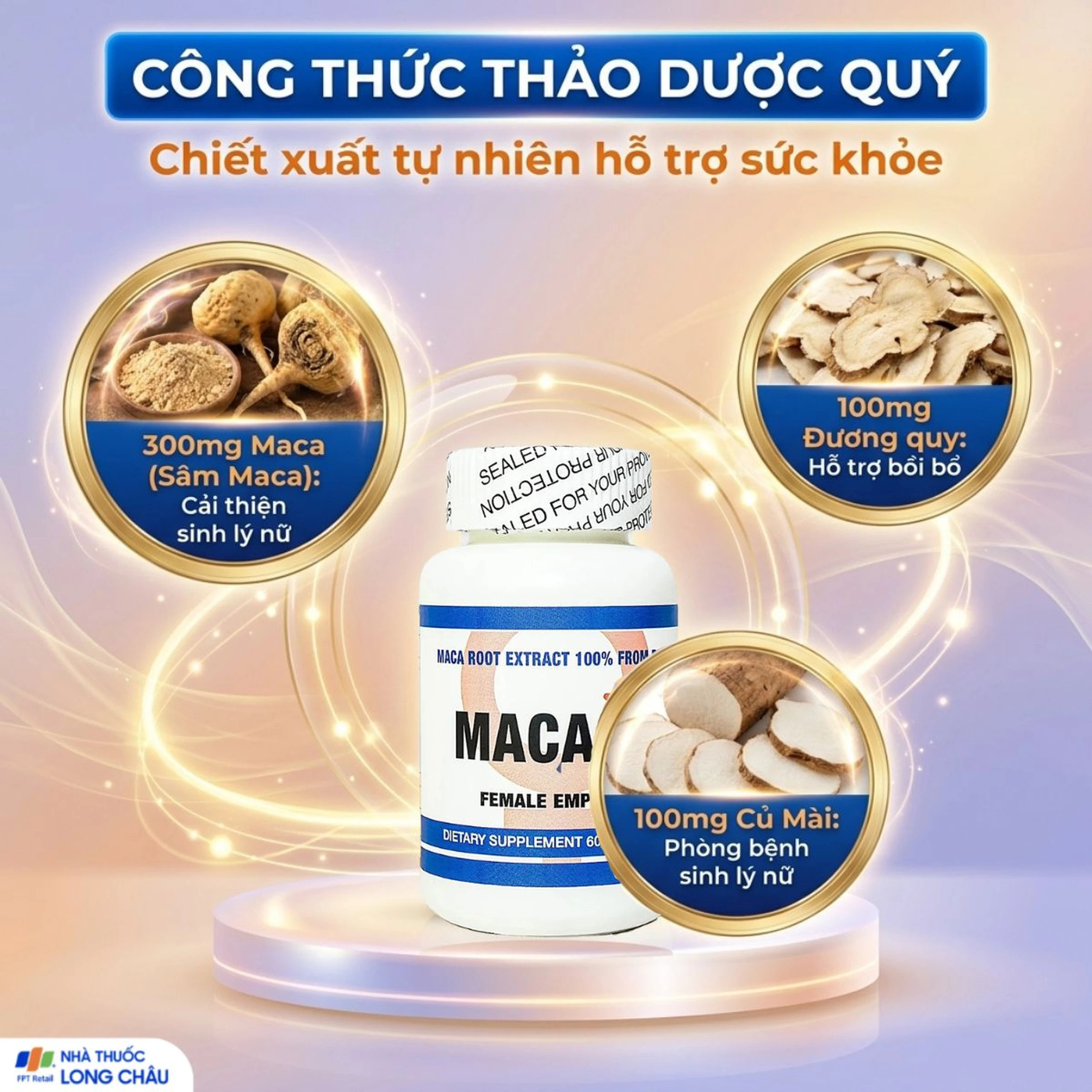 Viên uống hỗ trợ tăng sinh lý nữ, tăng cường nội tiết tố nữ Maca F Female Empower (60 viên) 3