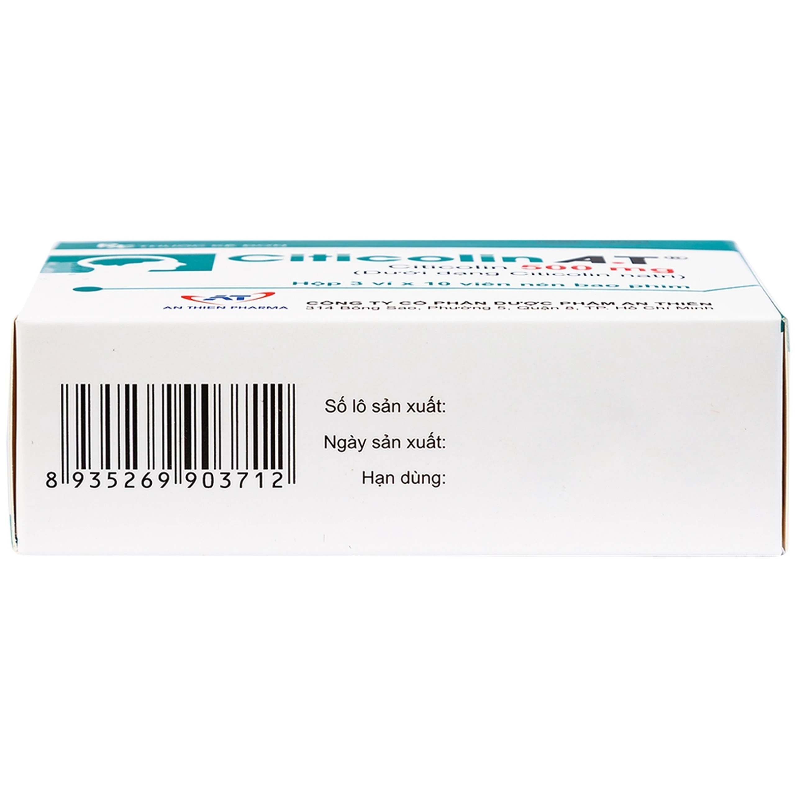 Thuốc Citicolin A.T điều trị cho bệnh nhân bị chấn thương sọ não nặng (3 vỉ x 10 viên)