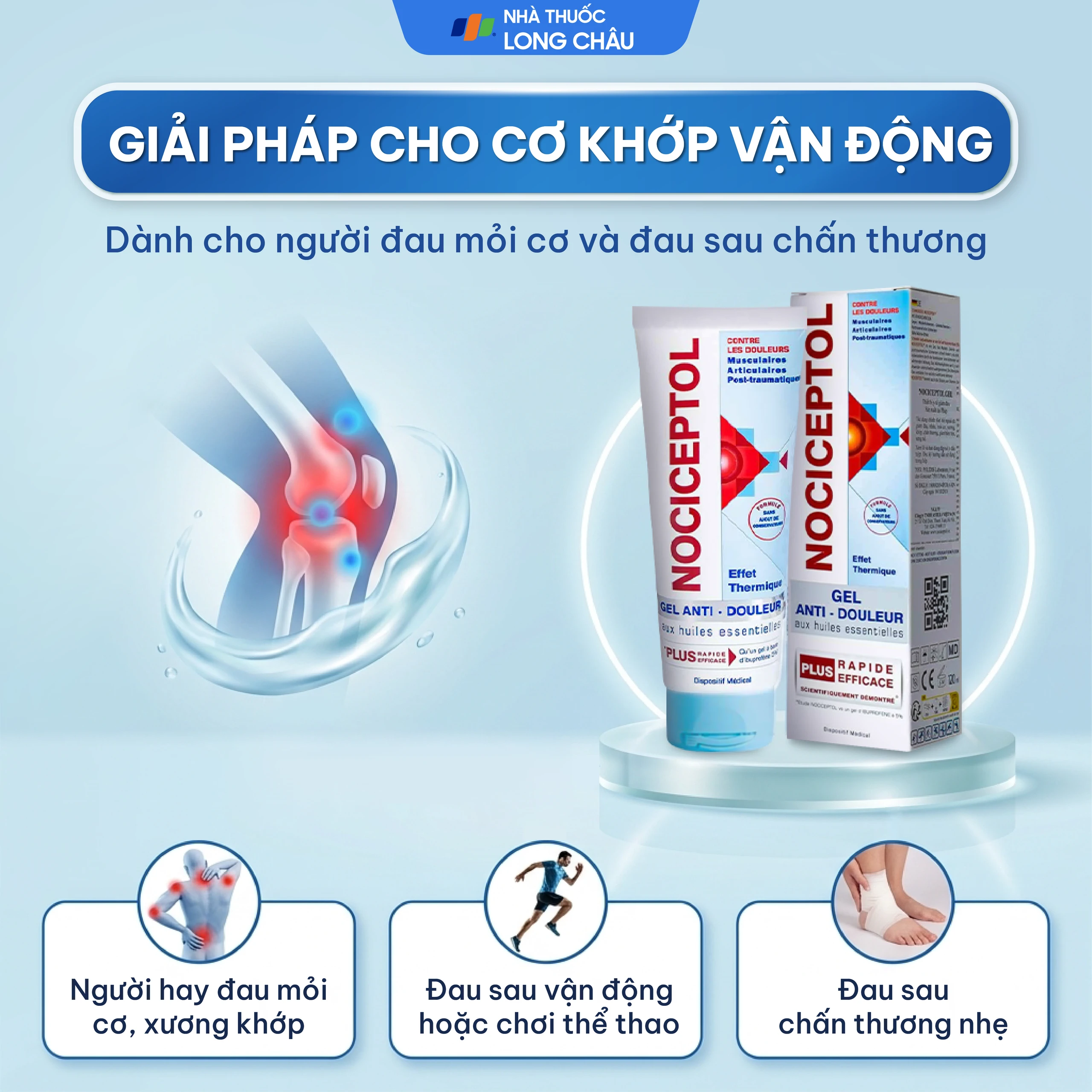 Gel bôi giảm đau Nociceptol120ml anti-douleur polidis giảm đau nhức xương khớp, mỏi cơ, chấn thương 4
