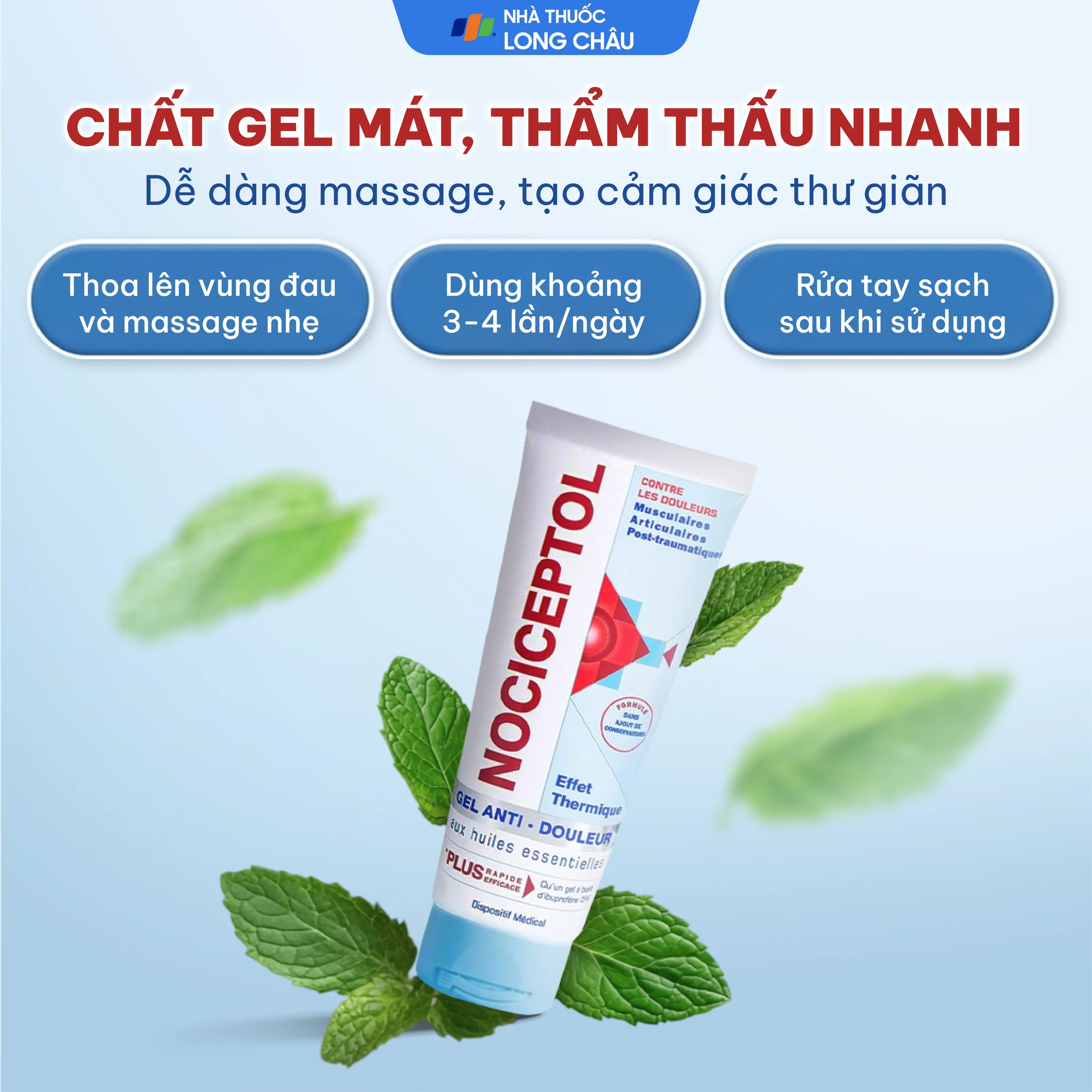 Gel bôi giảm đau Nociceptol120ml anti-douleur polidis giảm đau nhức xương khớp, mỏi cơ, chấn thương 5