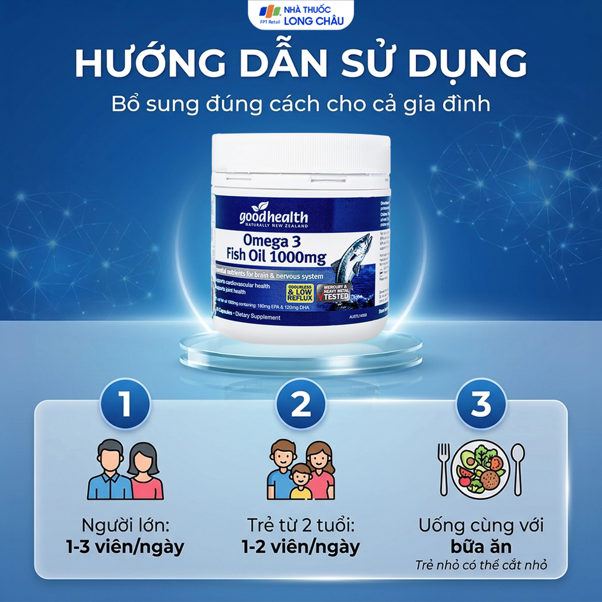 Viên giúp phát triển não bộ Omega 3 Fish Oil 1000mg GoodHealth (150 viên) 5