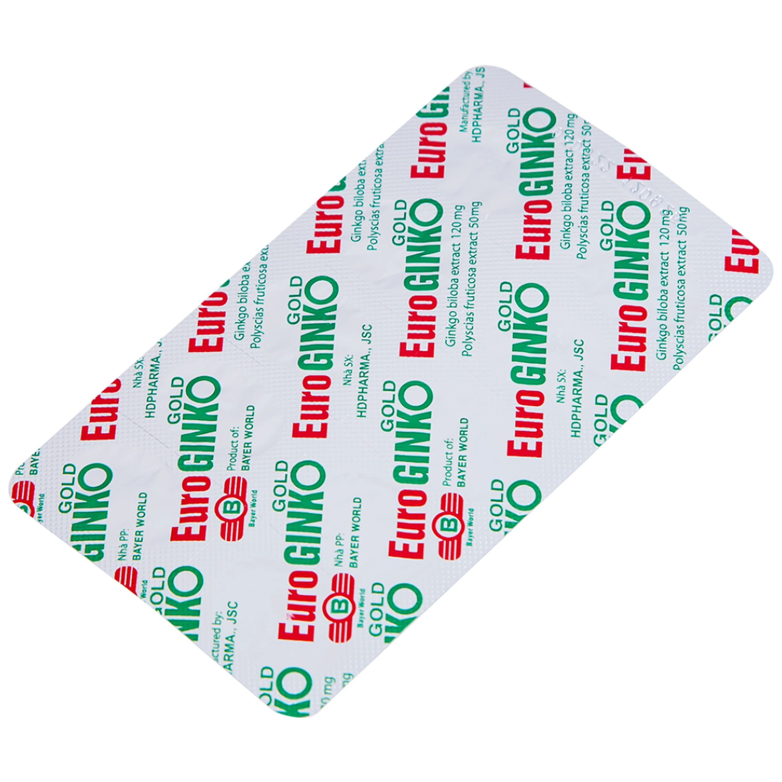 Viên uống hỗ trợ hoạt huyết, tăng cường tuần hoàn máu não Euro Ginko Gold HD Pharma (100 viên)