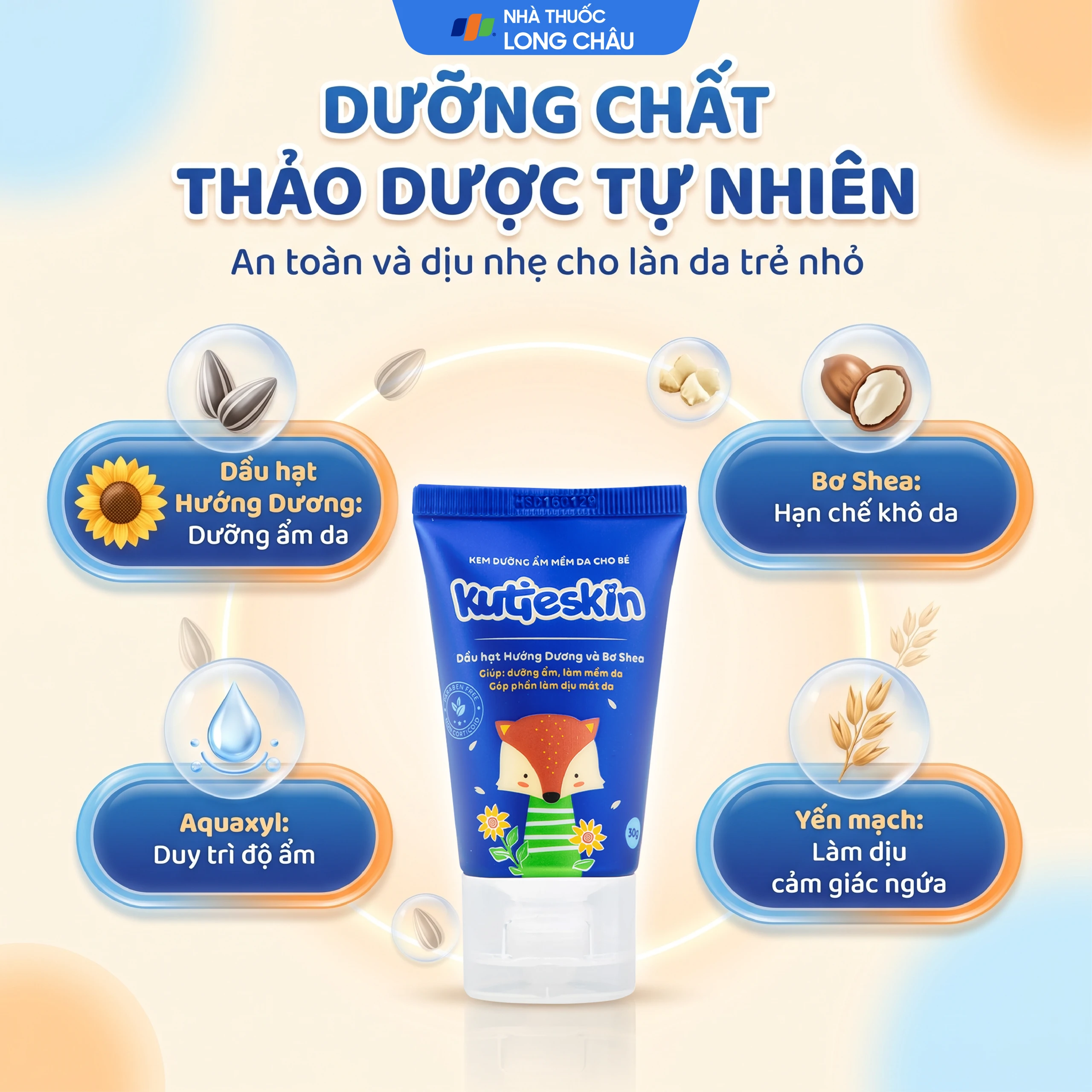 Kem bôi cho bé Kutieskin giúp dưỡng ẩm, mềm da (30g) 3