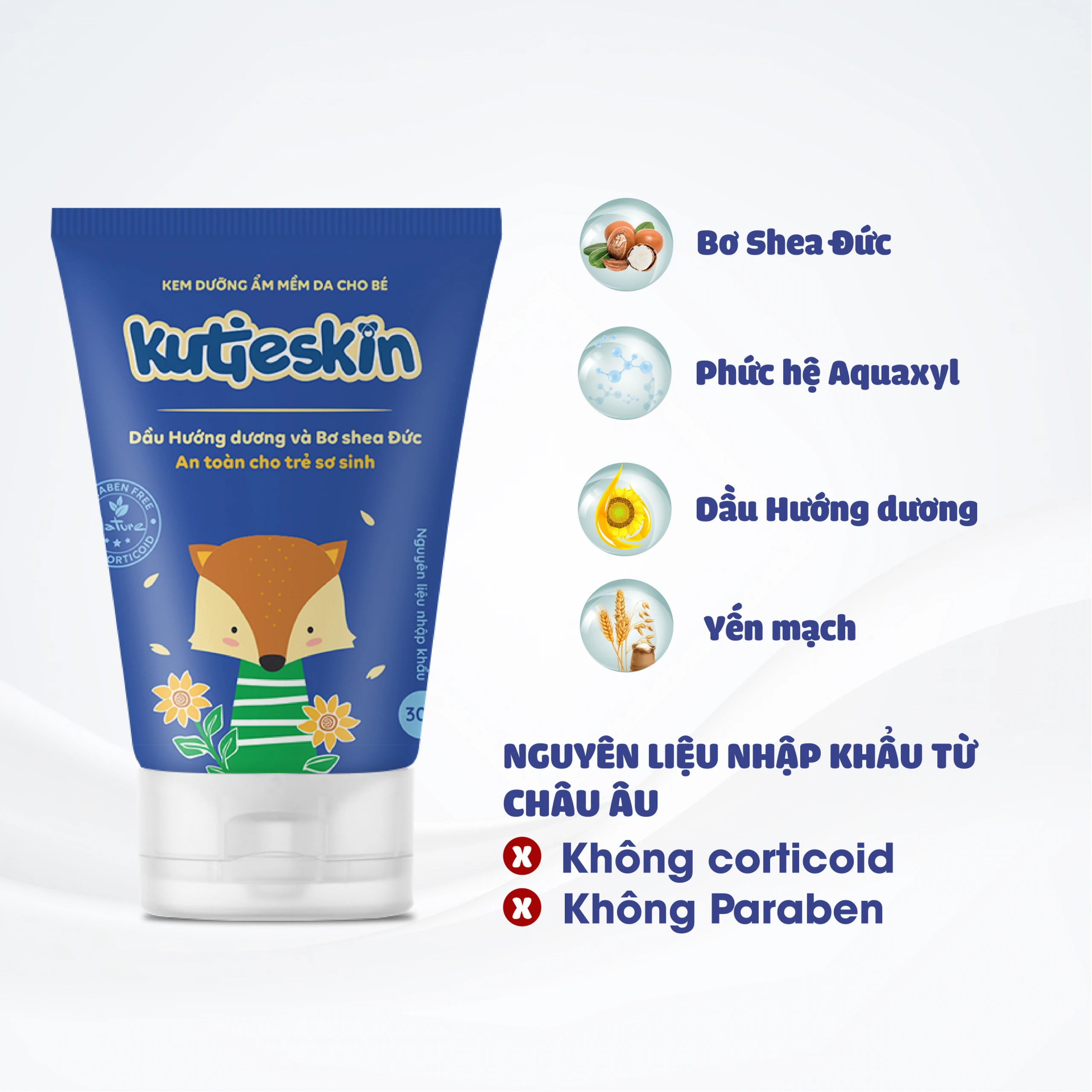Kem bôi cho bé Kutieskin giúp dưỡng ẩm, mềm da (30g)