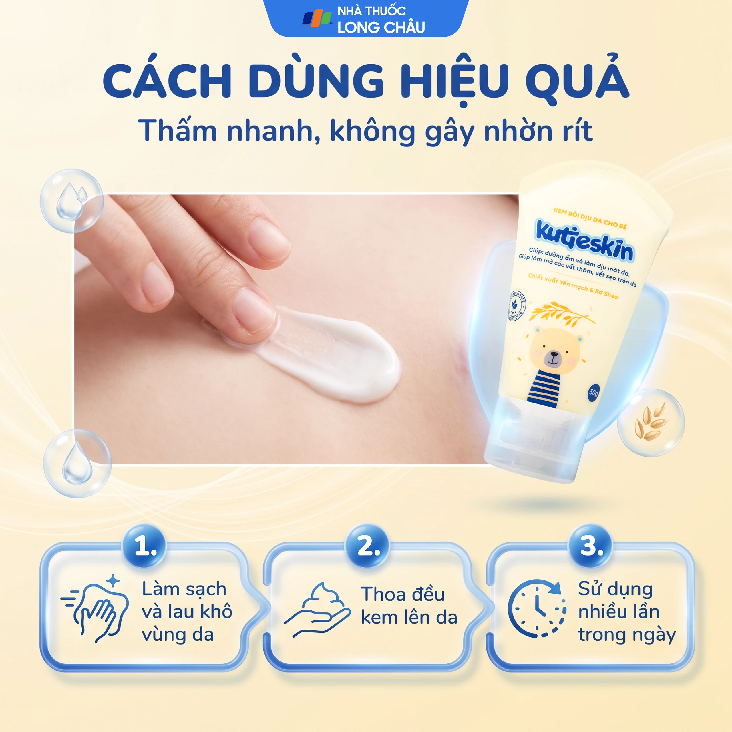 Kem bôi cho bé Kutieskin giúp dịu da, giảm kích ứng (30g) 5