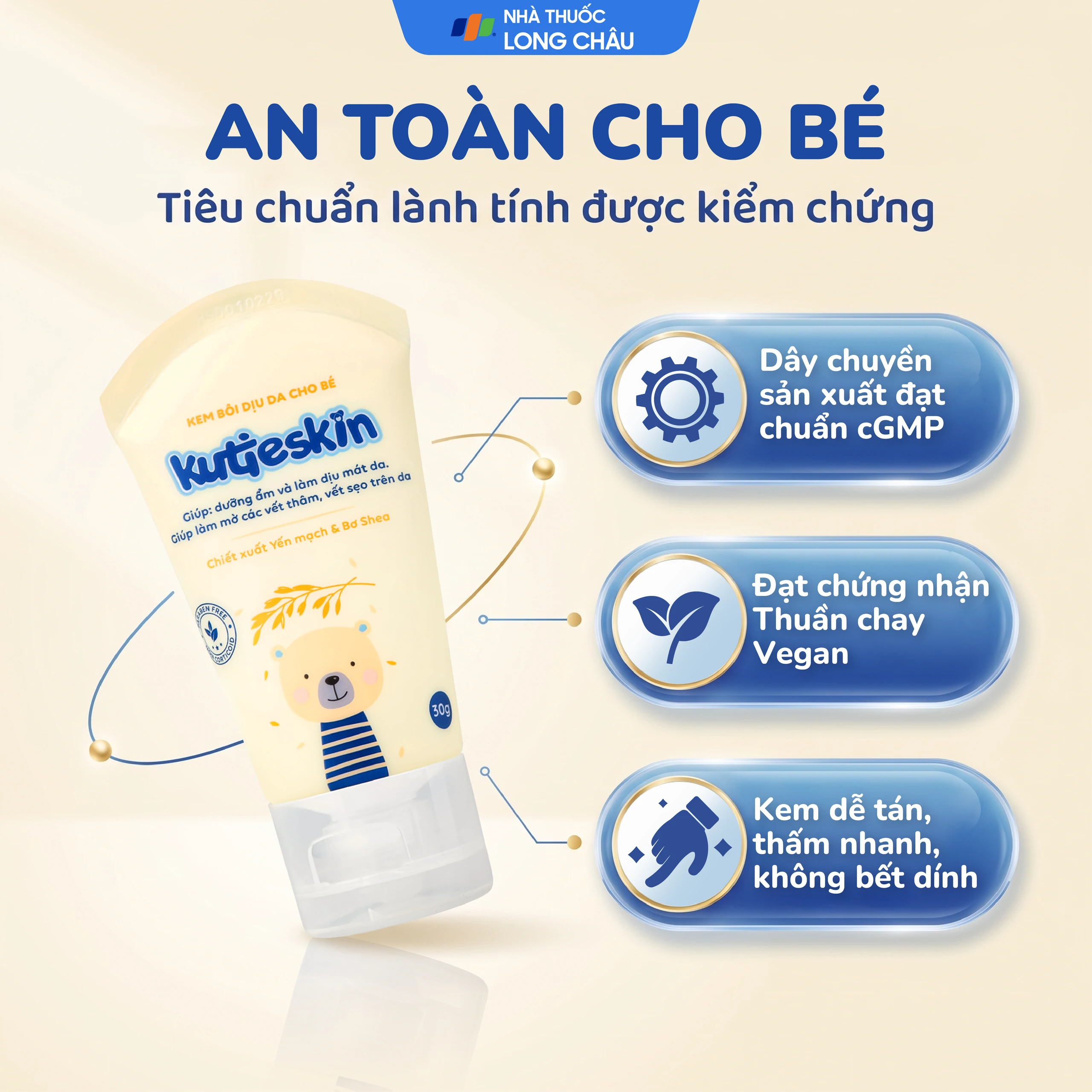 Kem bôi cho bé Kutieskin giúp dịu da, giảm kích ứng (30g) 6