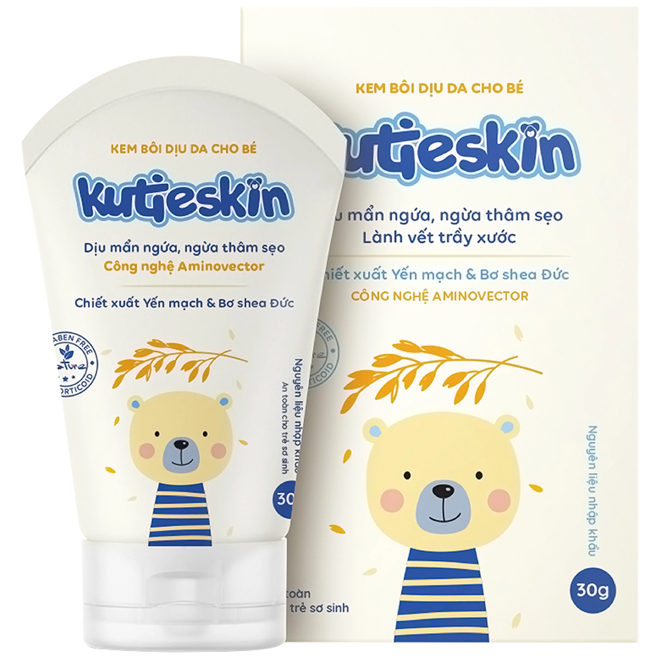 Kem bôi cho bé Kutieskin giúp dịu da, giảm kích ứng (30g)