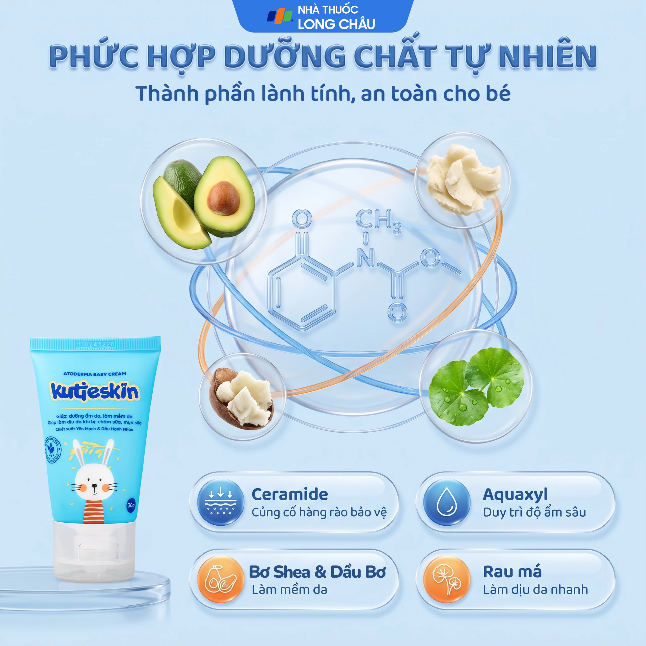 Kem bôi Kutieskin hỗ trợ cải thiện tình trạng chàm sữa và dưỡng ẩm cho da bé (30g) 3