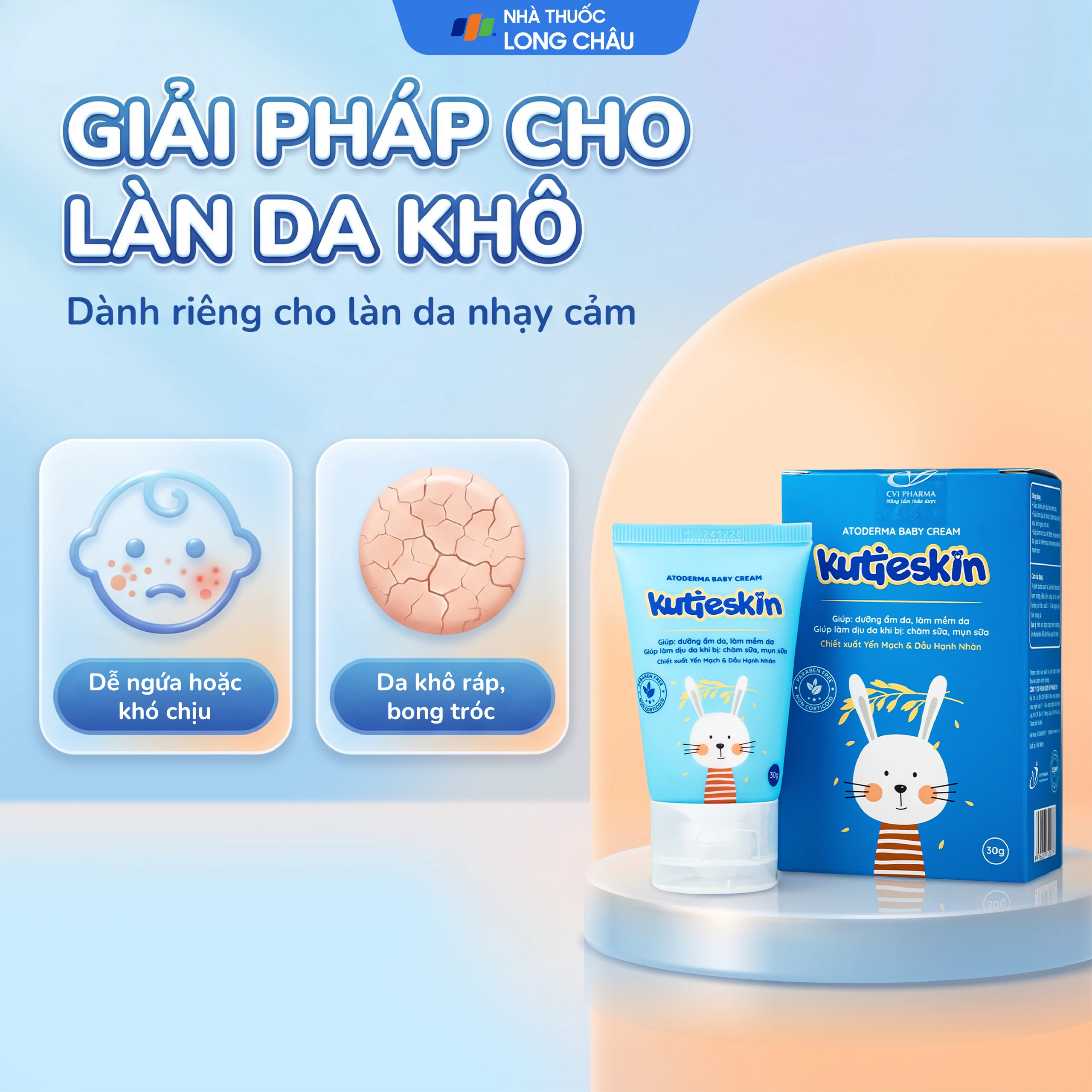 Kem bôi Kutieskin hỗ trợ cải thiện tình trạng chàm sữa và dưỡng ẩm cho da bé (30g) 4