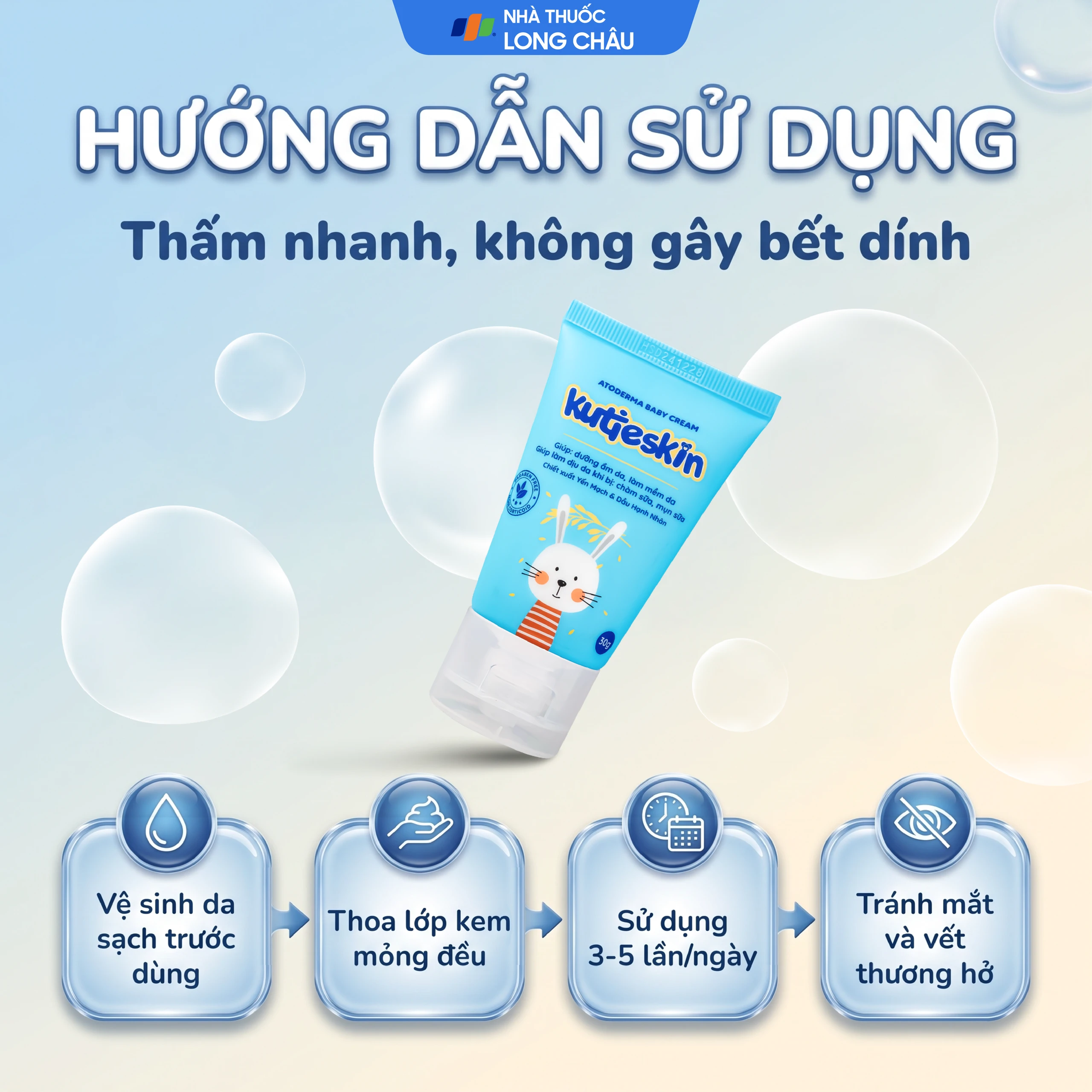 Kem bôi Kutieskin hỗ trợ cải thiện tình trạng chàm sữa và dưỡng ẩm cho da bé (30g) 5