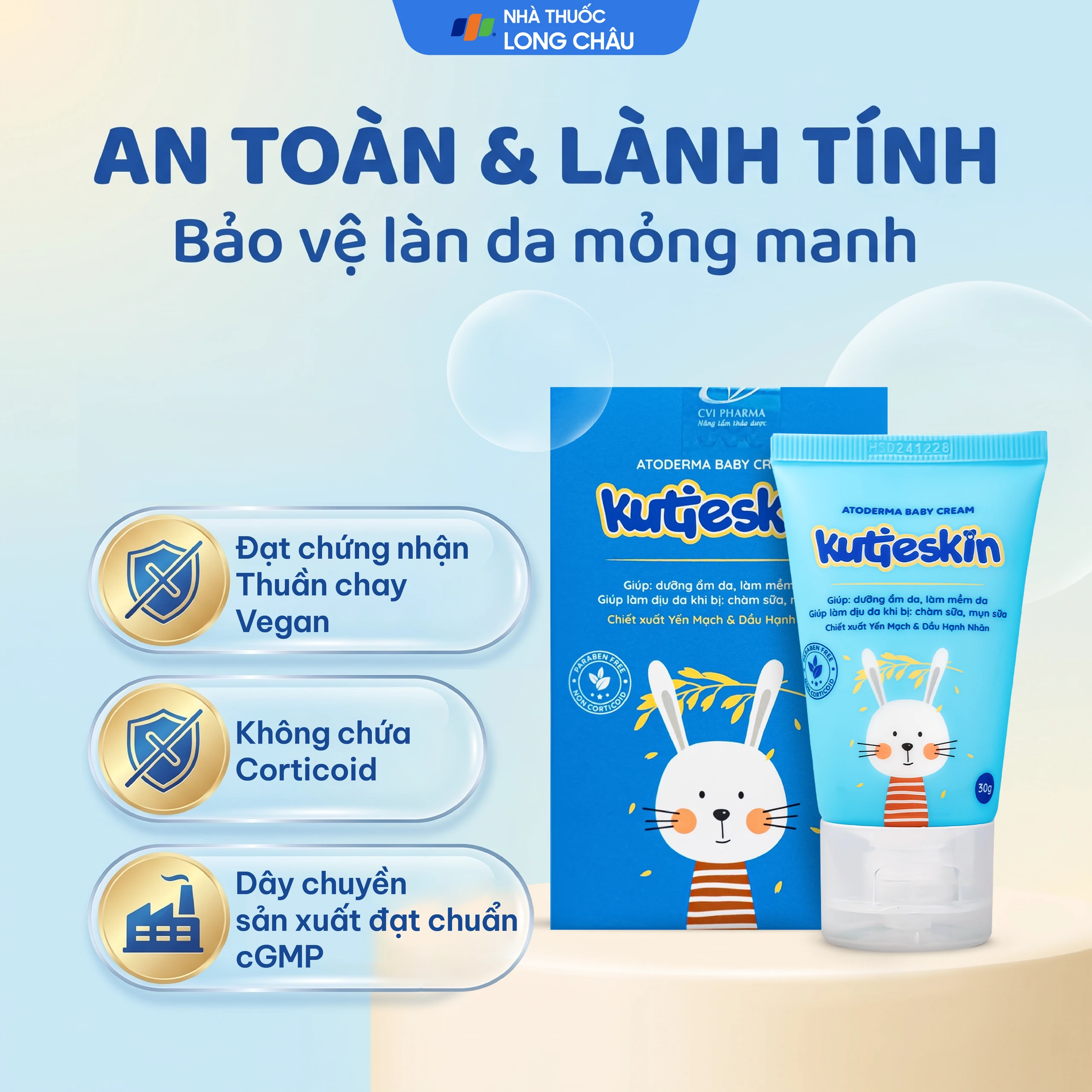 Kem bôi Kutieskin hỗ trợ cải thiện tình trạng chàm sữa và dưỡng ẩm cho da bé (30g) 6