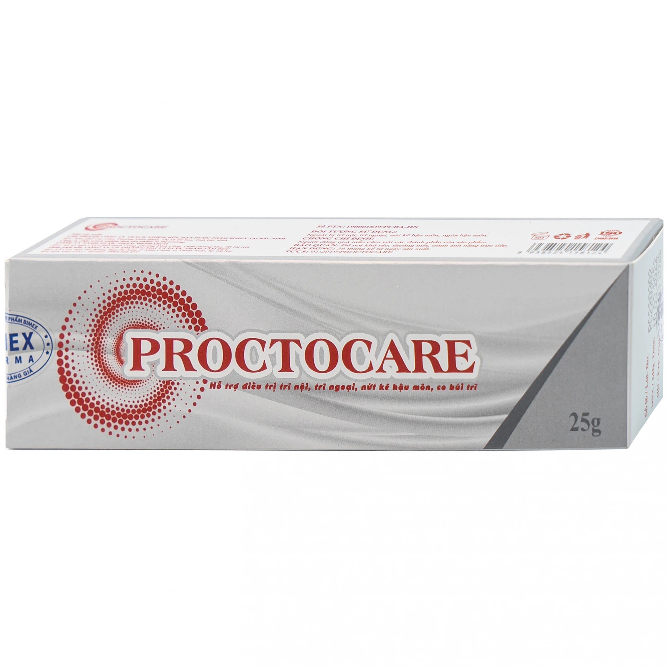 Kem bôi trĩ Proctocare Bimex 25g hỗ trợ điều trị trĩ, nứt hậu môn, co búi trĩ
